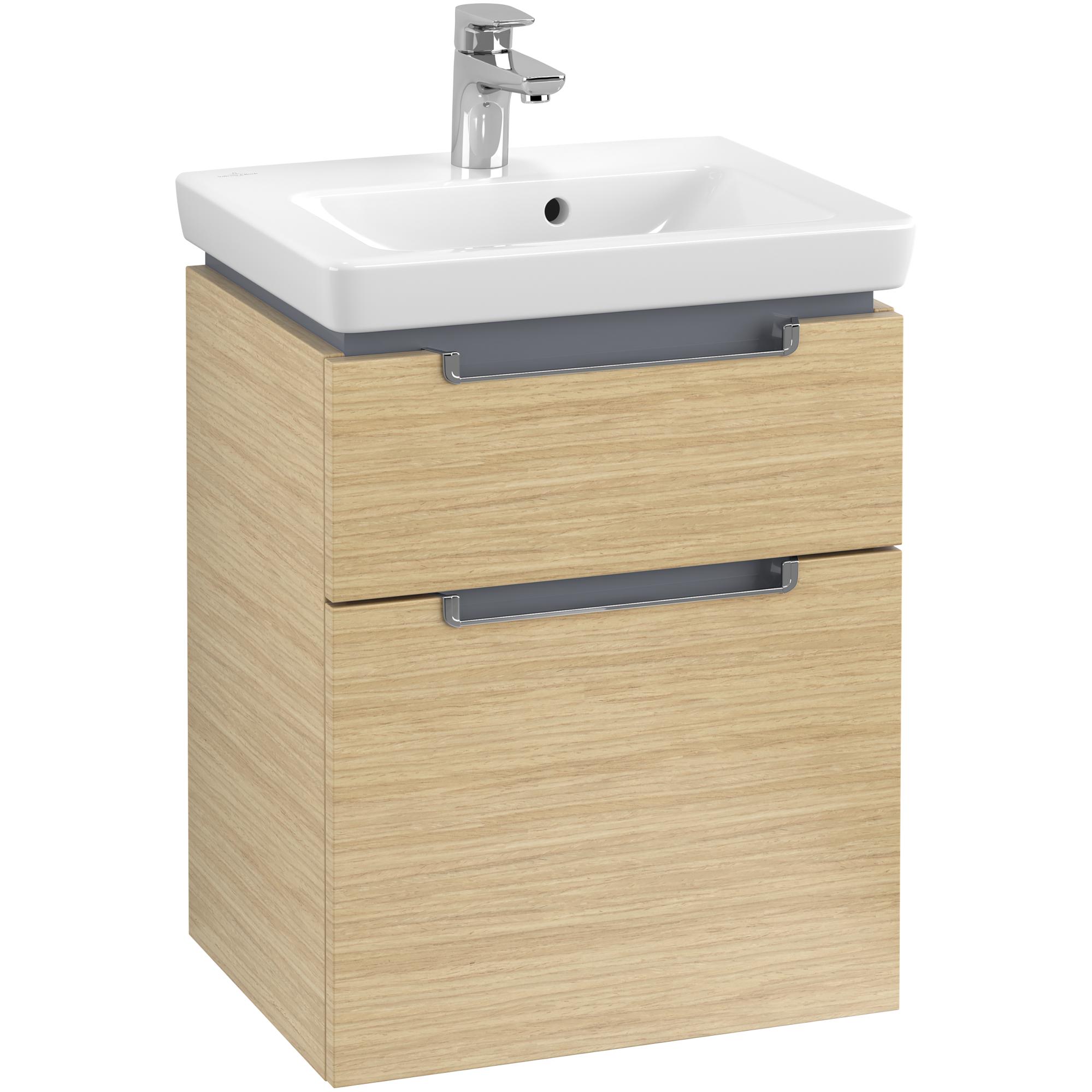 Tvättställsskåp Villeroy & Boch Subway 2.0 med 2 Lådor