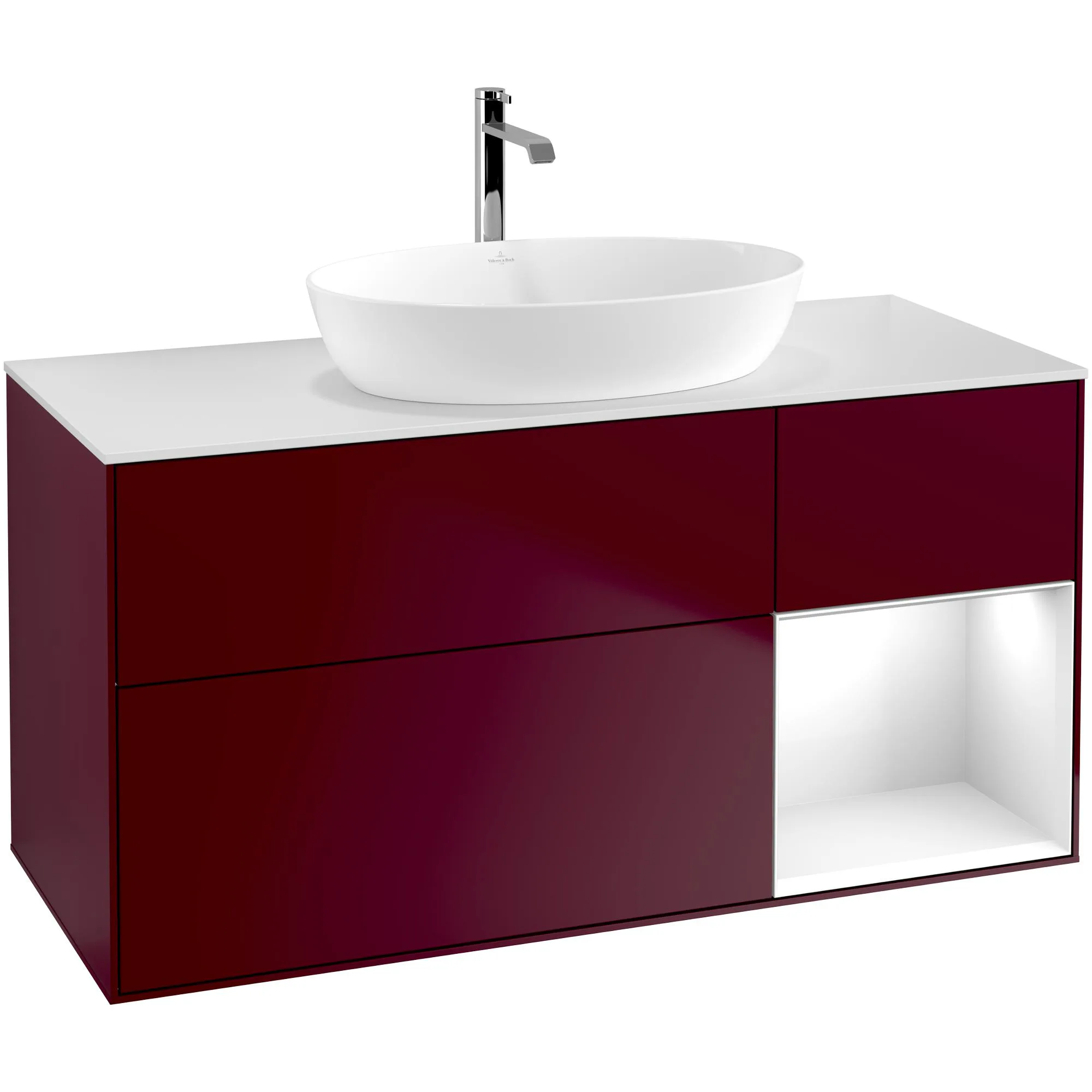 Tvättställsskåp Villeroy & Boch Finion med 3 Lådor Hylla och Bänkskiva för Fristående Tvättställ från Artis & Collaro