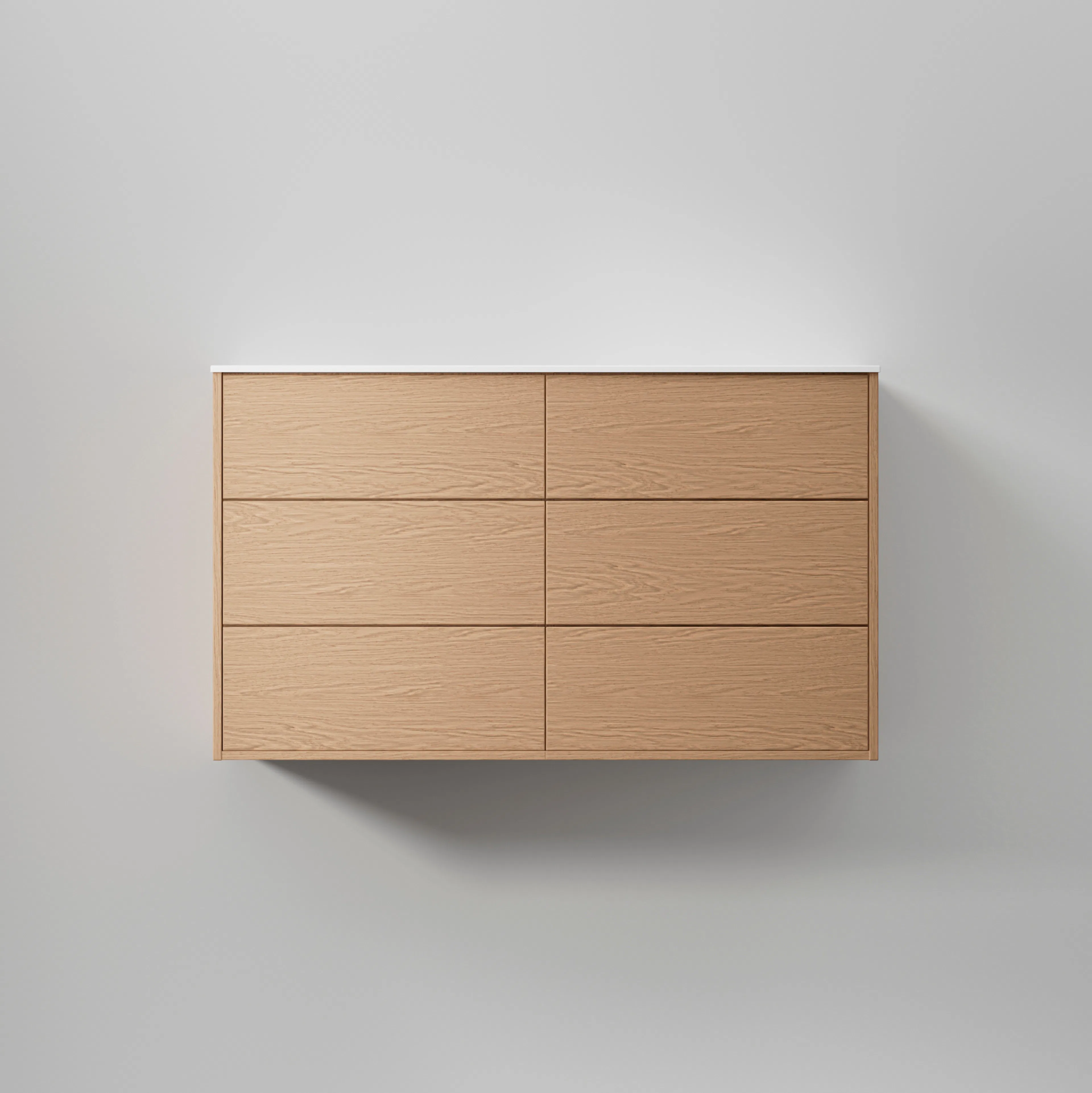 Kommod Terra Solid 120 D, Natural Oak, 6 Lådor Färg: Natural Oak, Bredd: 1200 mm