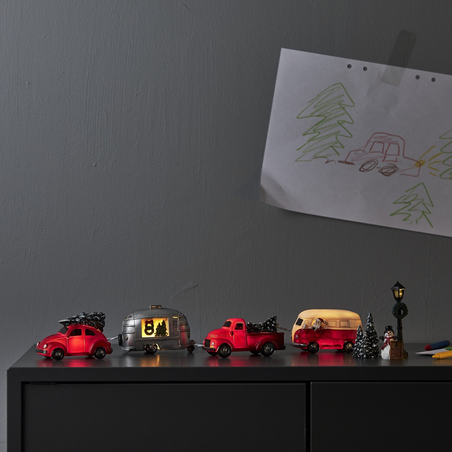 Dekorativt Sceneri Star Trading Merryville Bilset