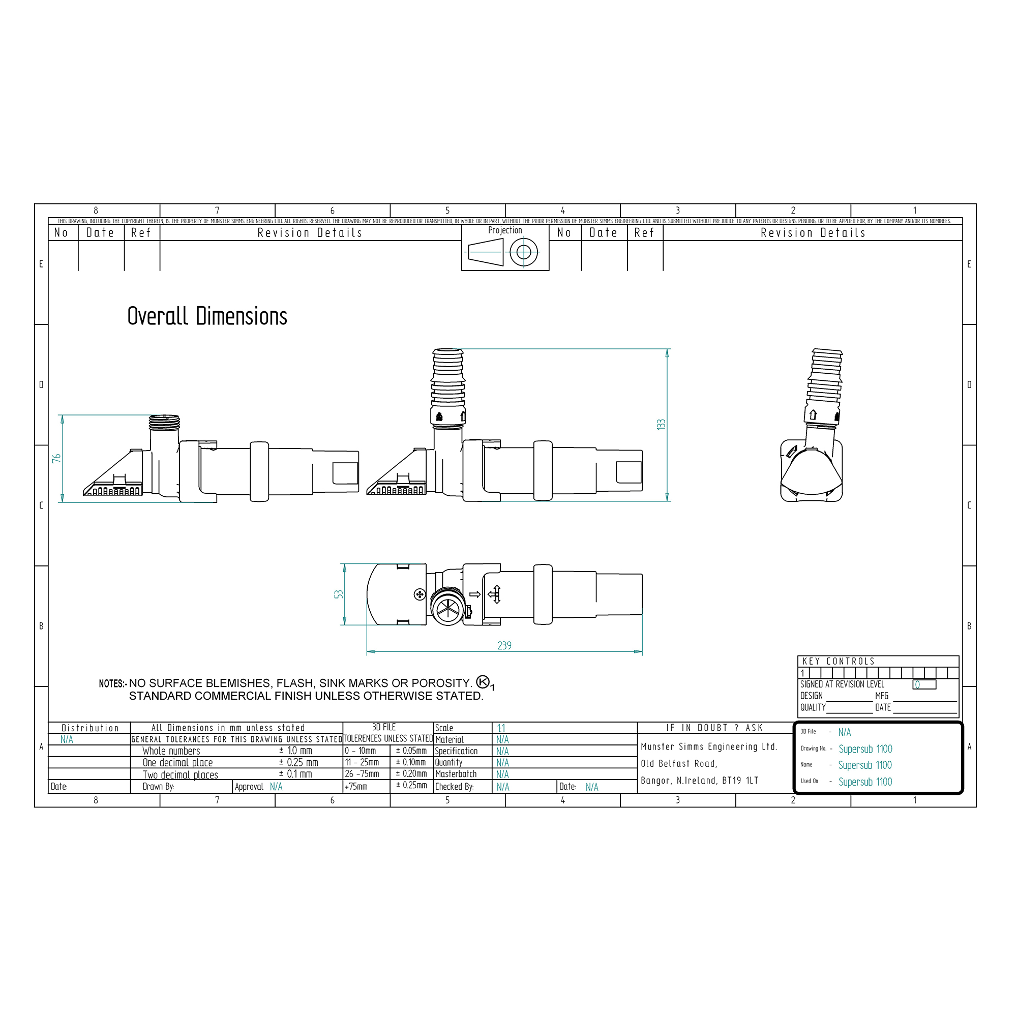 Länspump Whale Supersub 1100 med Nivåvakt och Backventil