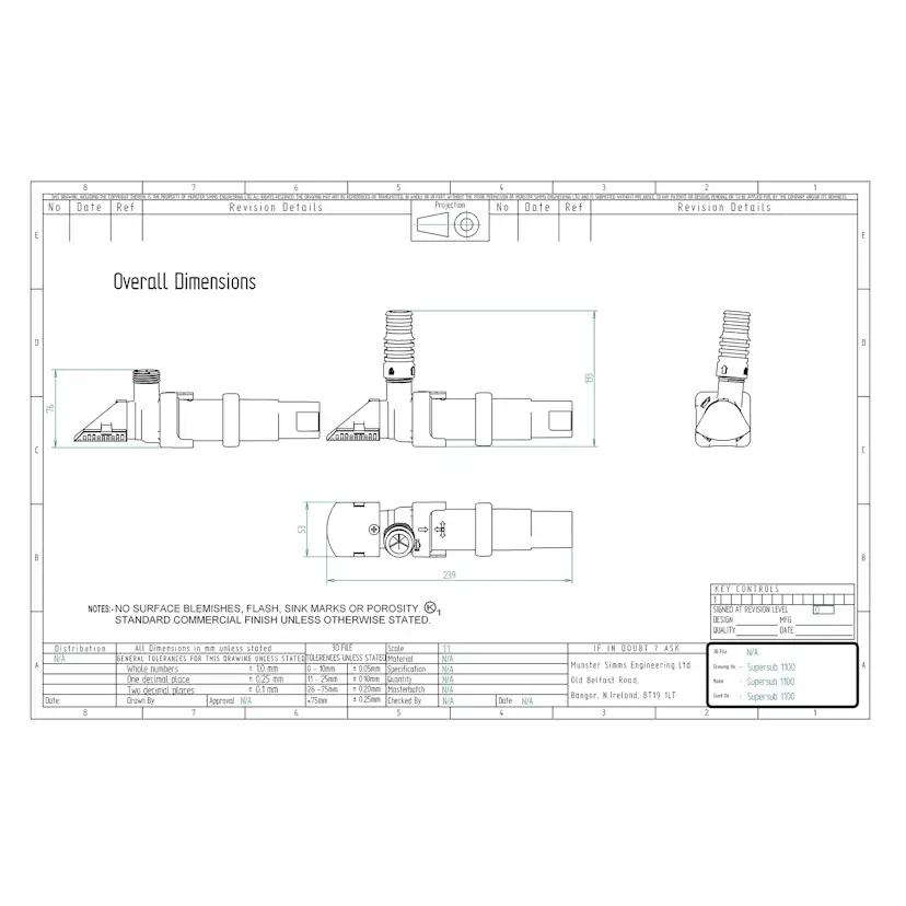 Länspump Whale Supersub 1100 med Nivåvakt och Backventil