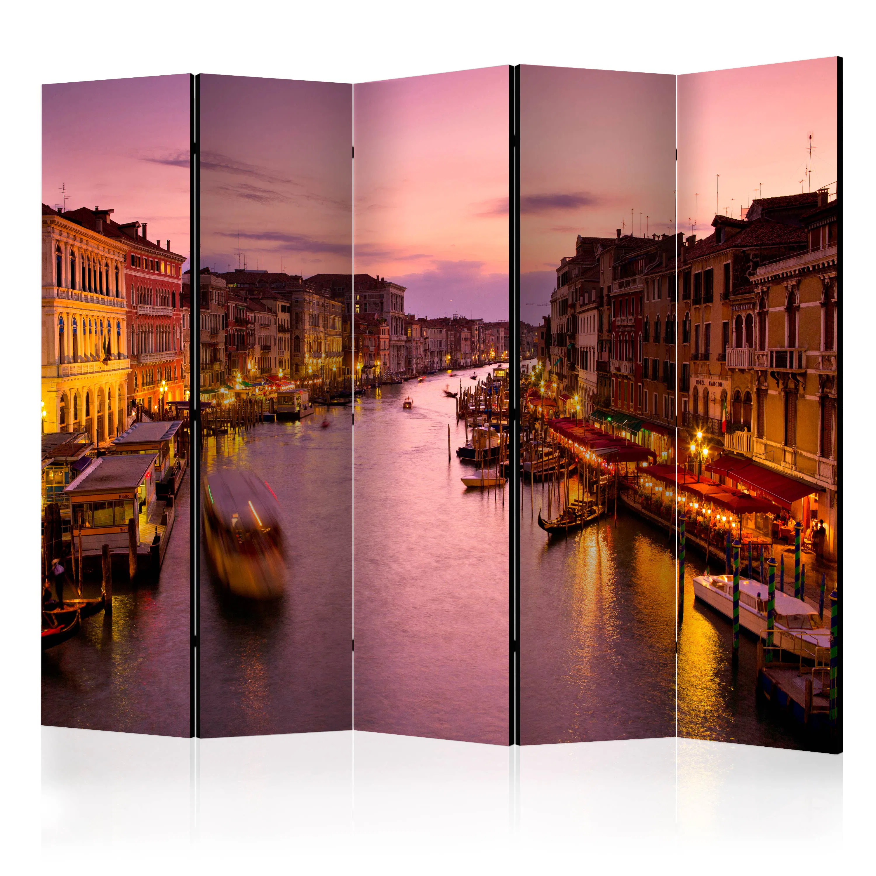 Rumsavdelare Arkiio City of Lovers Venice by Night II Violett/Brun 225x172 cm