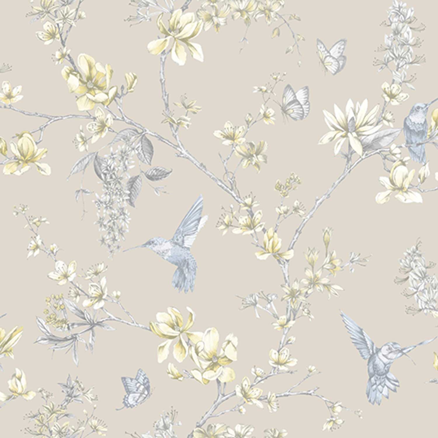 Tapet Superfresco Easy Fåglar Och Blommor 104890