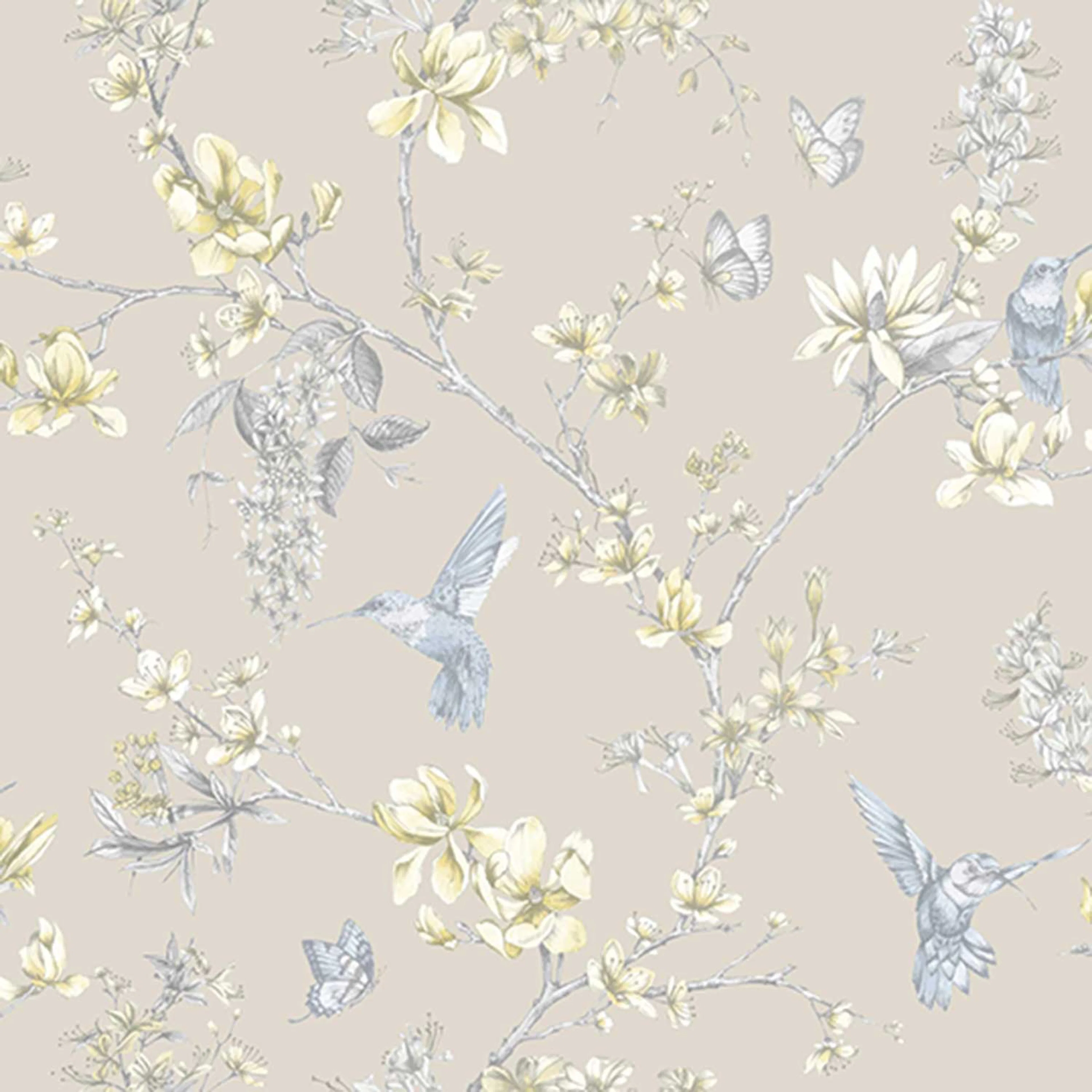 Tapet Superfresco Easy Fåglar Och Blommor 104890