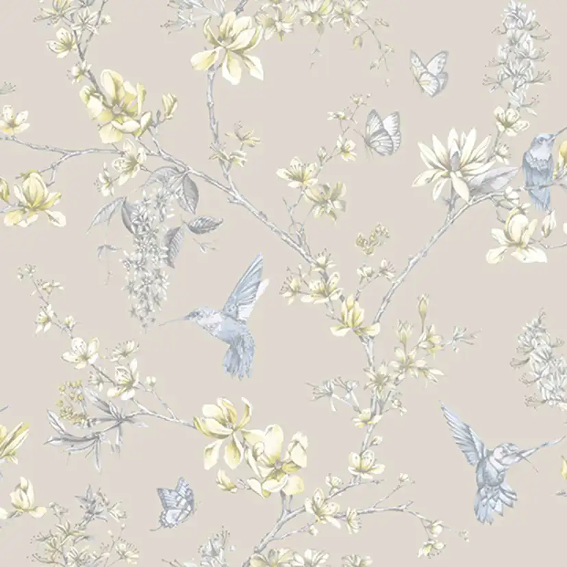 Tapet Superfresco Easy Fåglar Och Blommor 104890