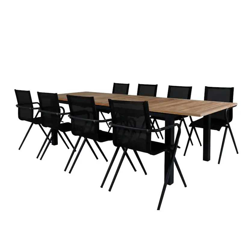 Matgrupp Venture Home Perla med 8 Aspen Matstolar