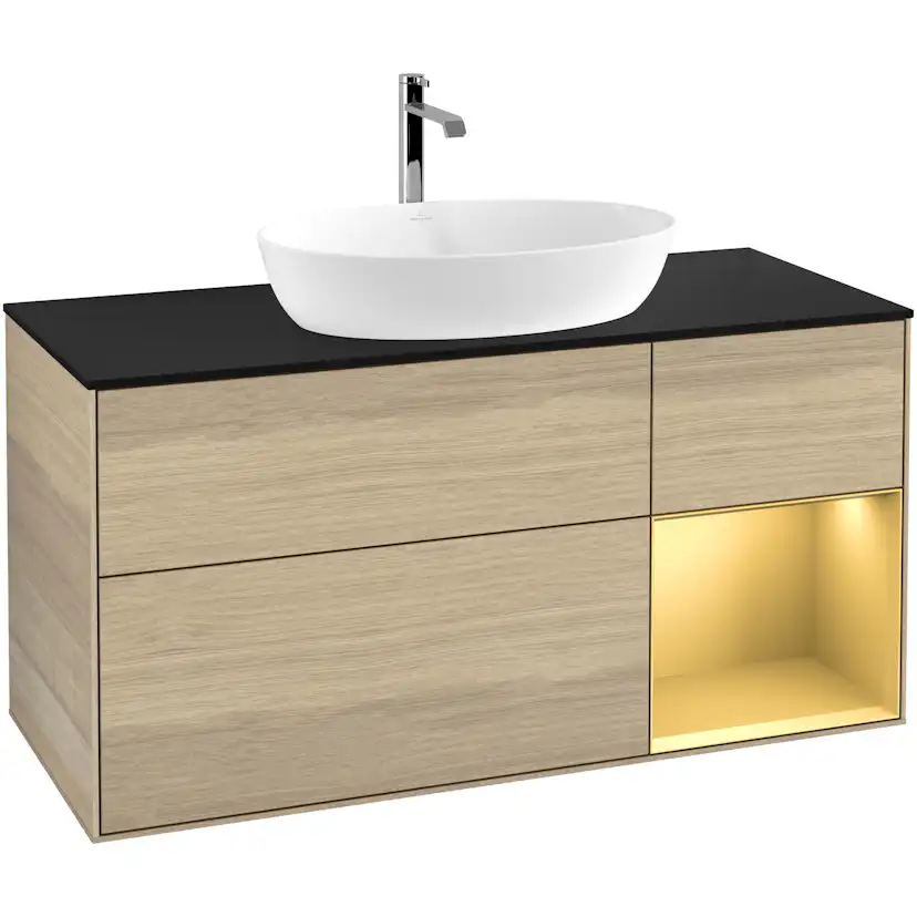 Tvättställsskåp Villeroy & Boch Finion med 3 Lådor Hylla och Bänkskiva för Fristående Tvättställ från Artis & Collaro