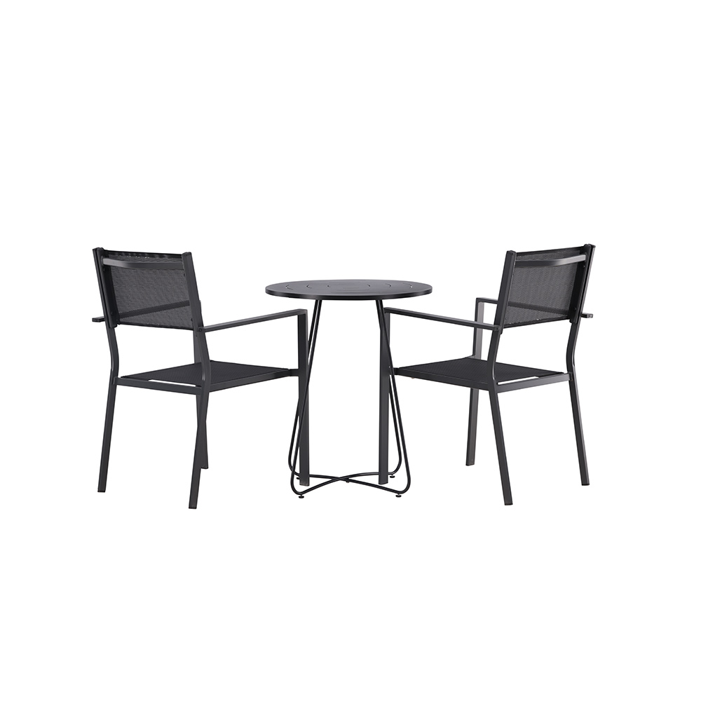 Bacong Cafetable Stål - Black / Round ø60** +Copacabana Stac Svart