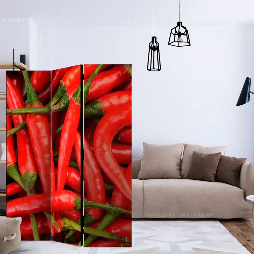 Rumsavdelare Arkiio Chili Pepper Background 135x172 cm