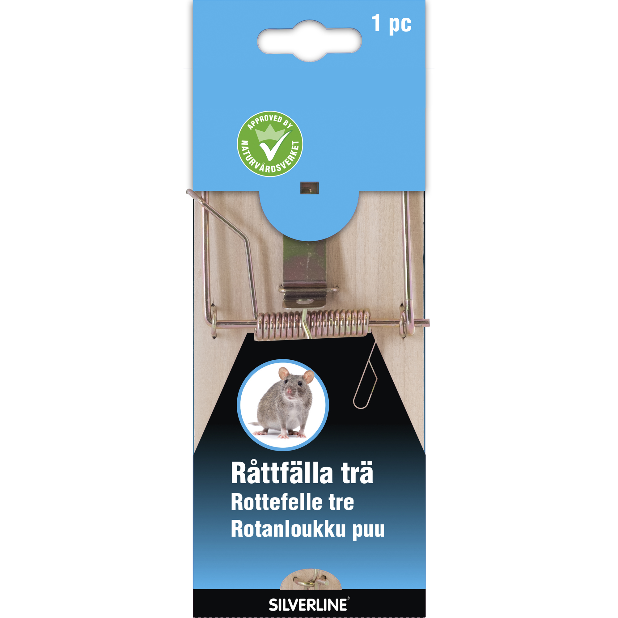 Råttfälla SILVERLINE Trä Kompakt med Kraftfull Fjäder