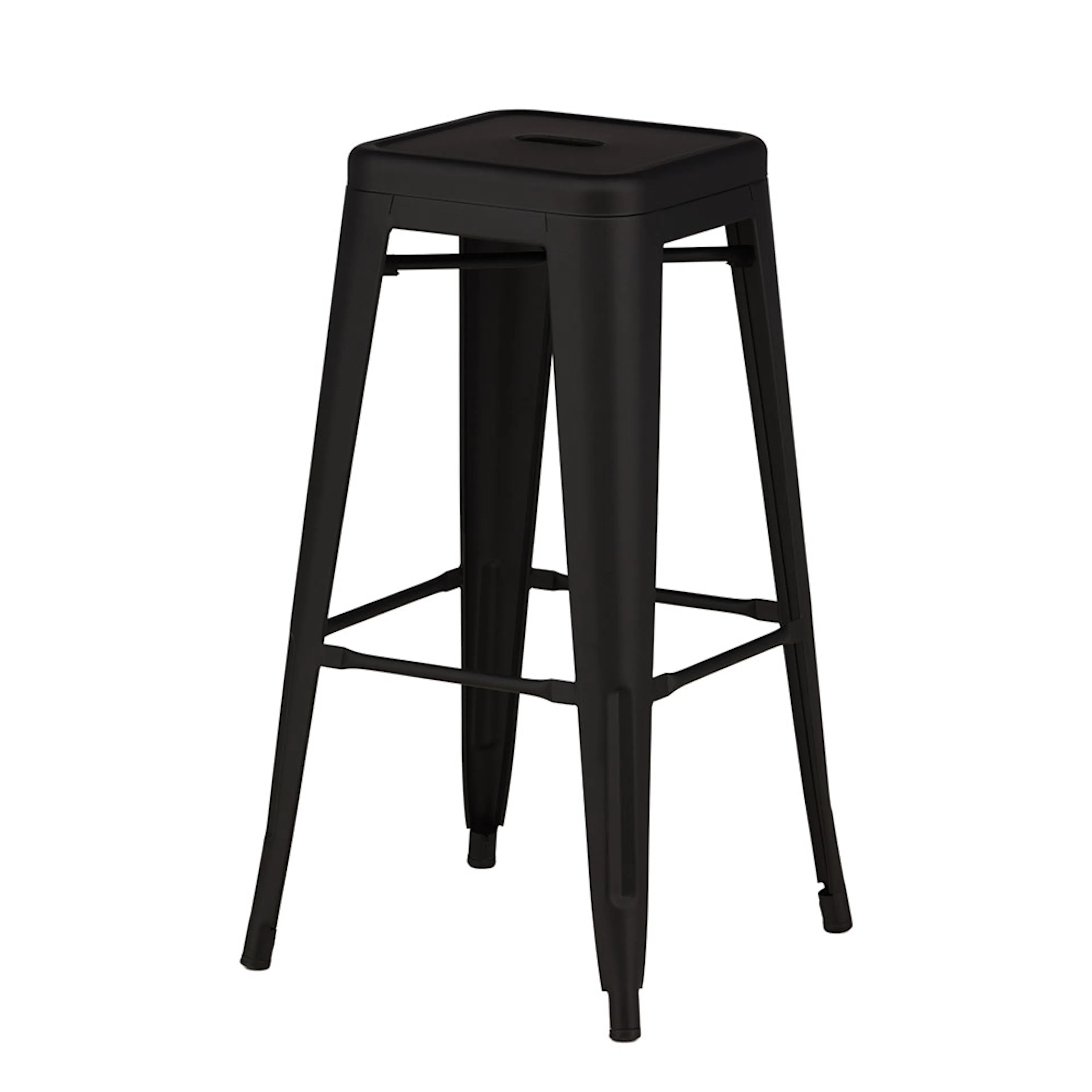 Tempe Bar Chair - Matte black / Metal Svart
