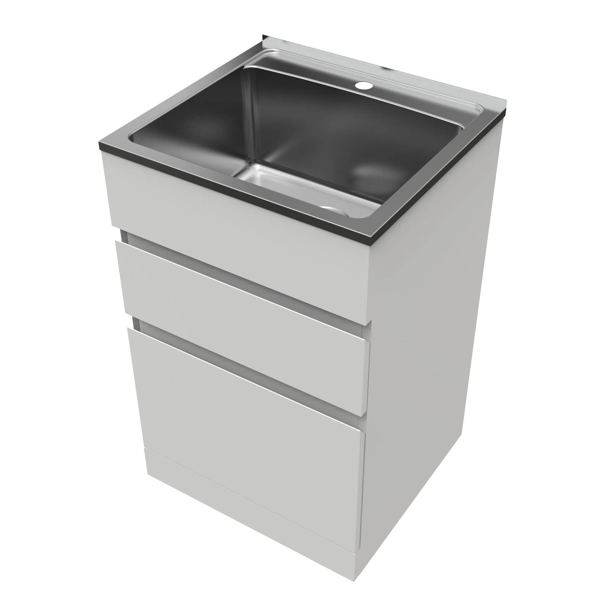 Tvättbänk Nordic Tech NTB5 Bänkskåp för Tvättstuga med Lådor & Blandarhål