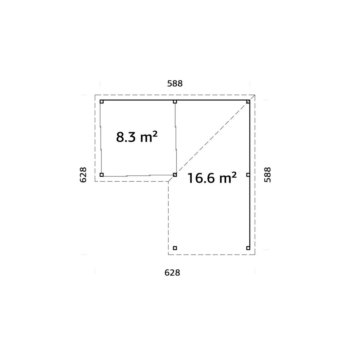 Uterum Palmako Lenna 24,9 m2 Set 412 Slide