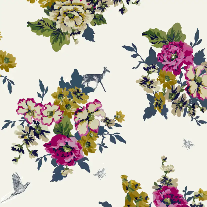 Tapet Joules Joules Floral Crème