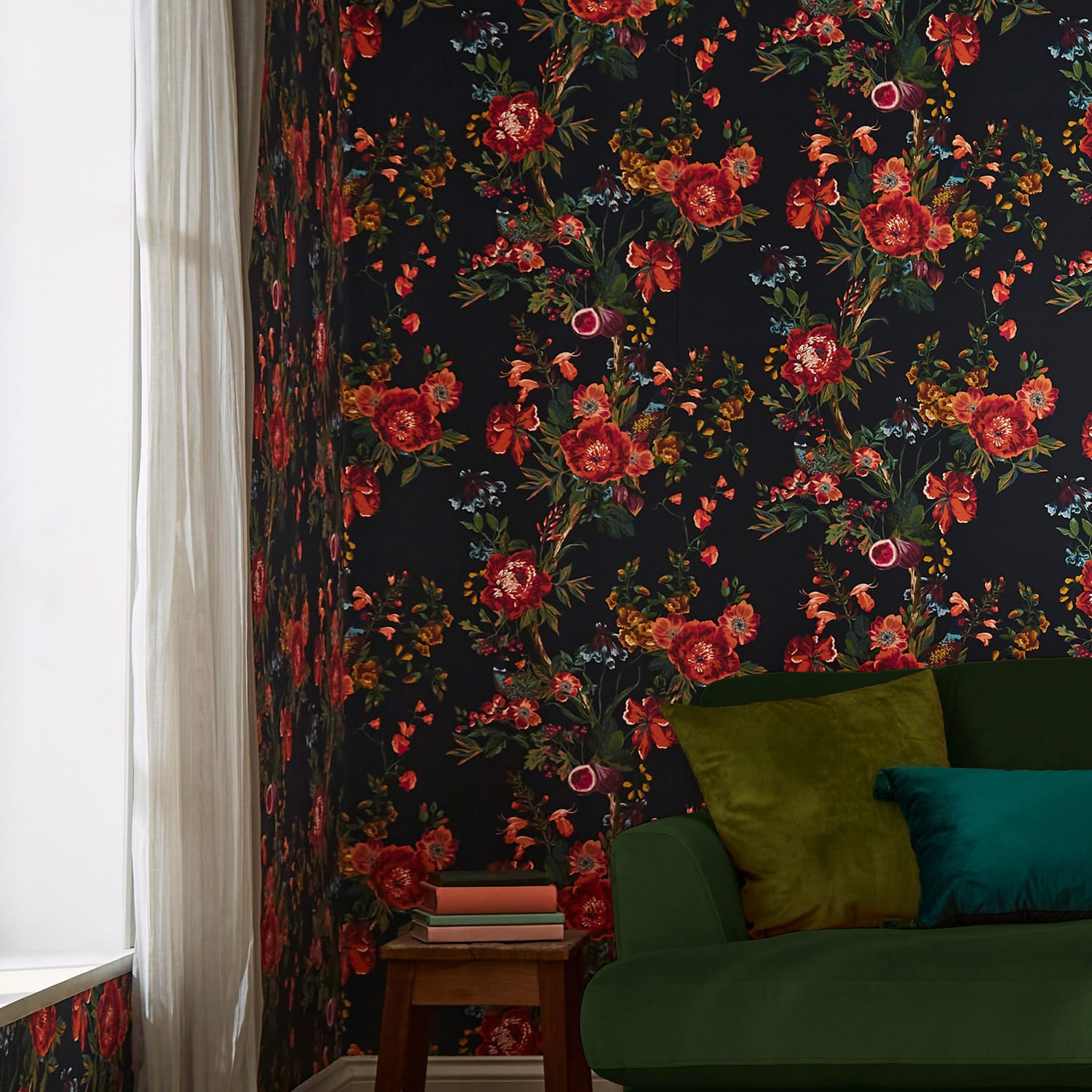 Tapet Joules Forest Chinoiserie French Navy