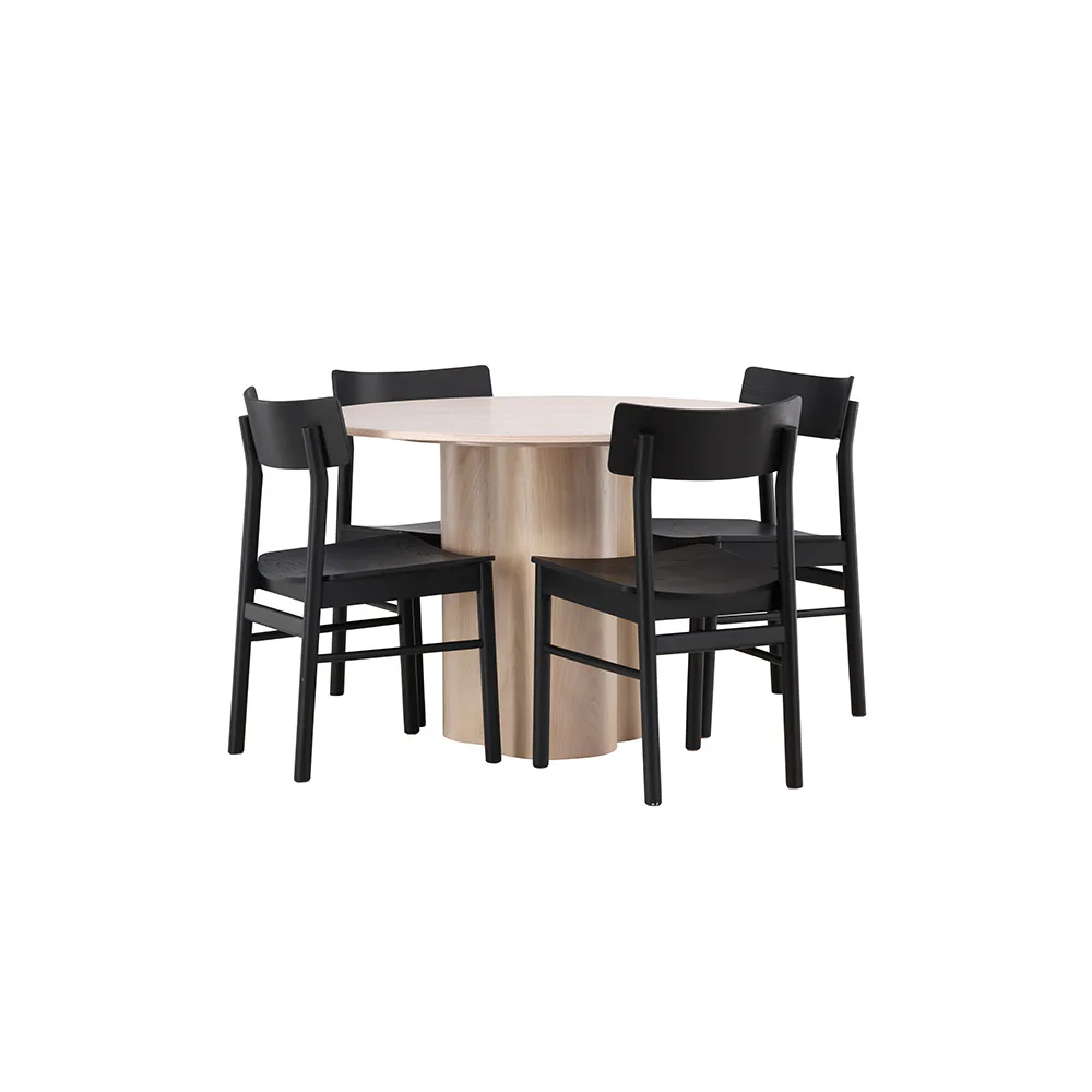 OliviaDiningTable-WhiteWashVeneer+MontrosDiningChair-Natural Vit/Svart
