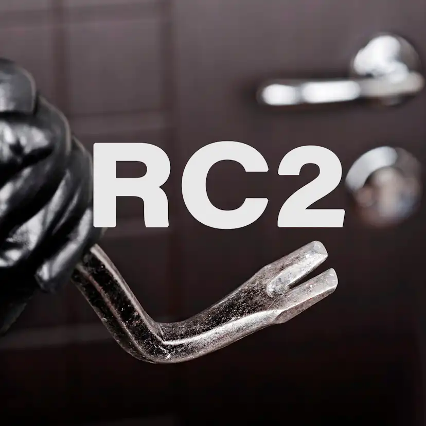 Säkerhetsklass RC2 Leksandsdörren Glasad Dörr