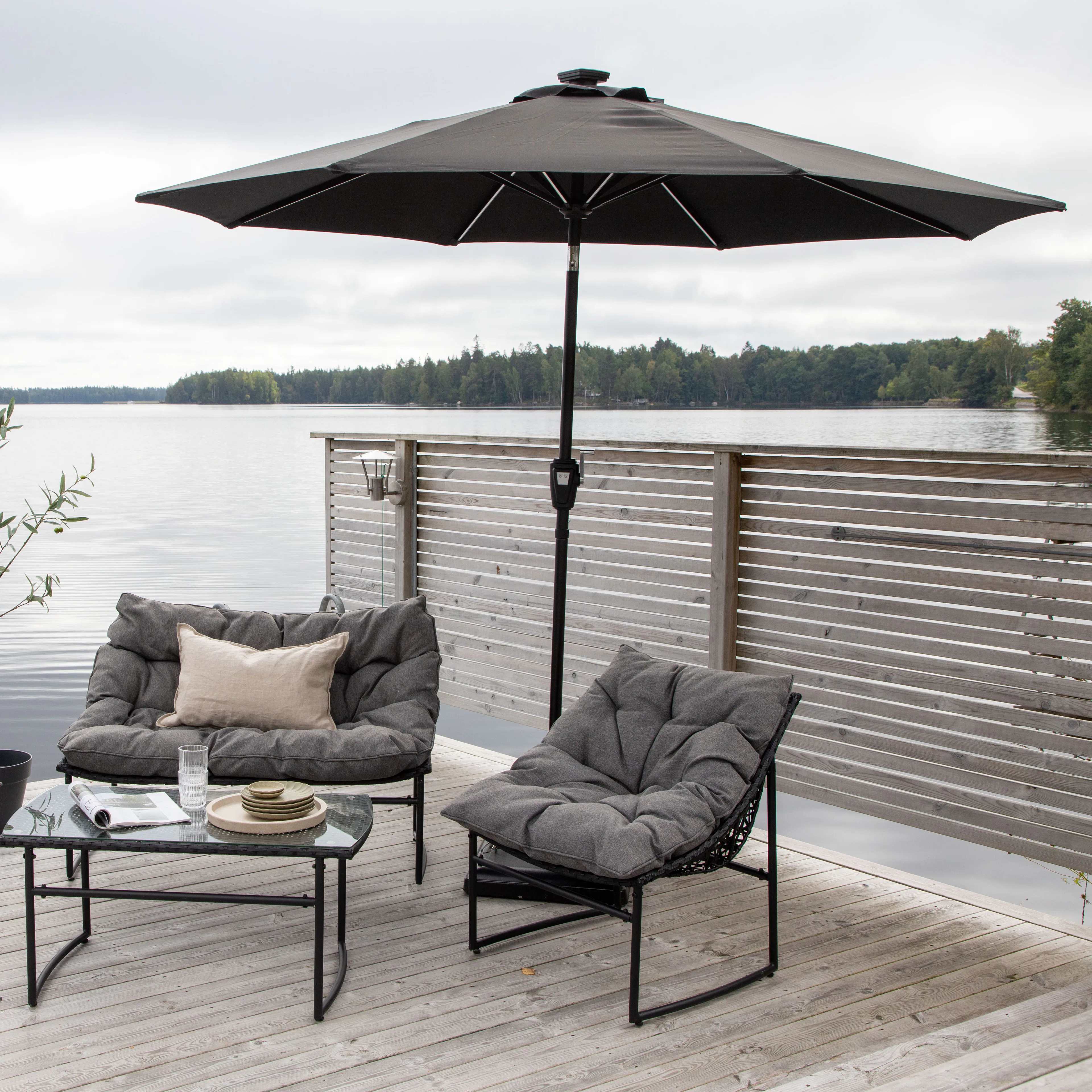 Parasoll Venture Home Sudan med LED-belysning och Tilt