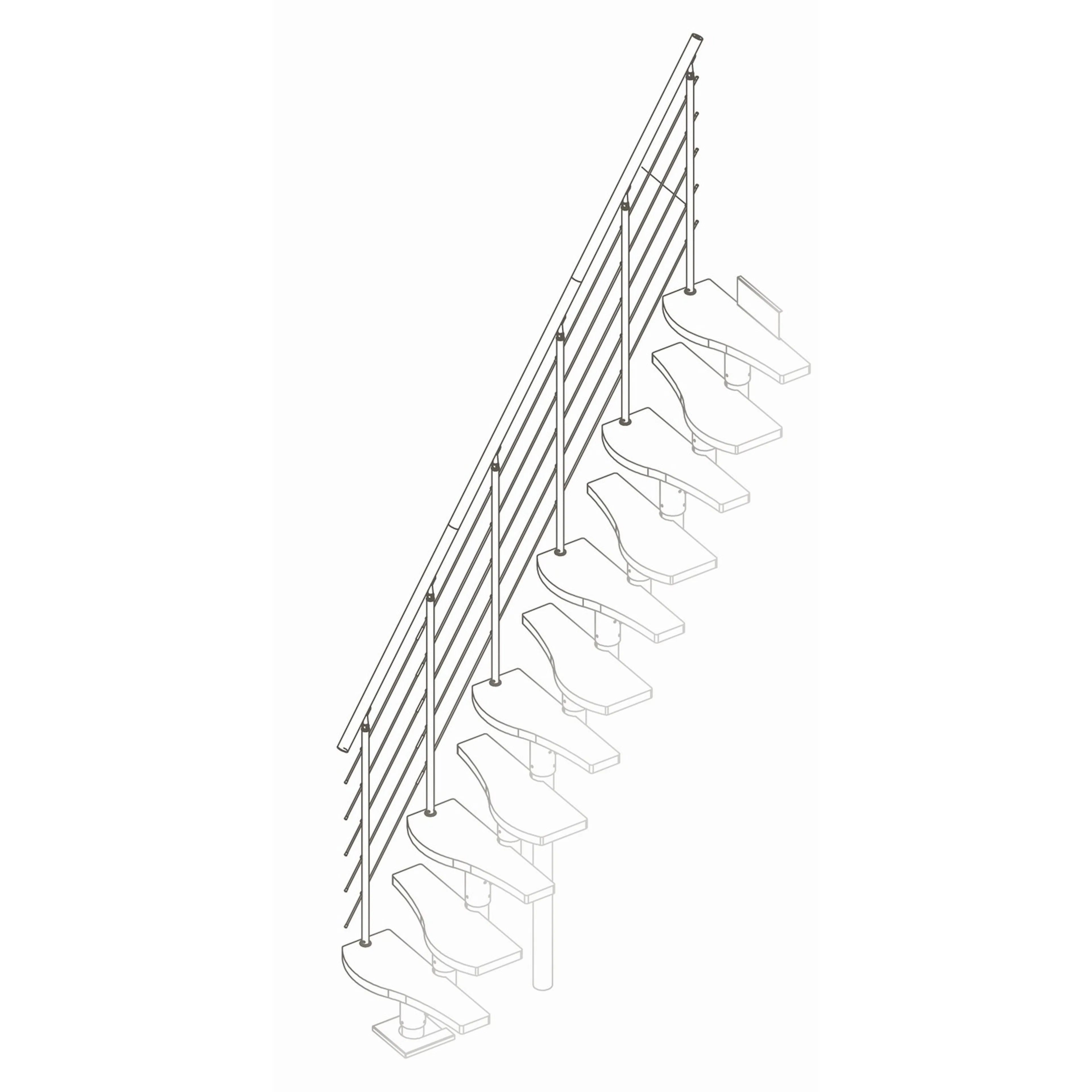 Extra Räcke Dolle Shape6 Komplett Ek Lack