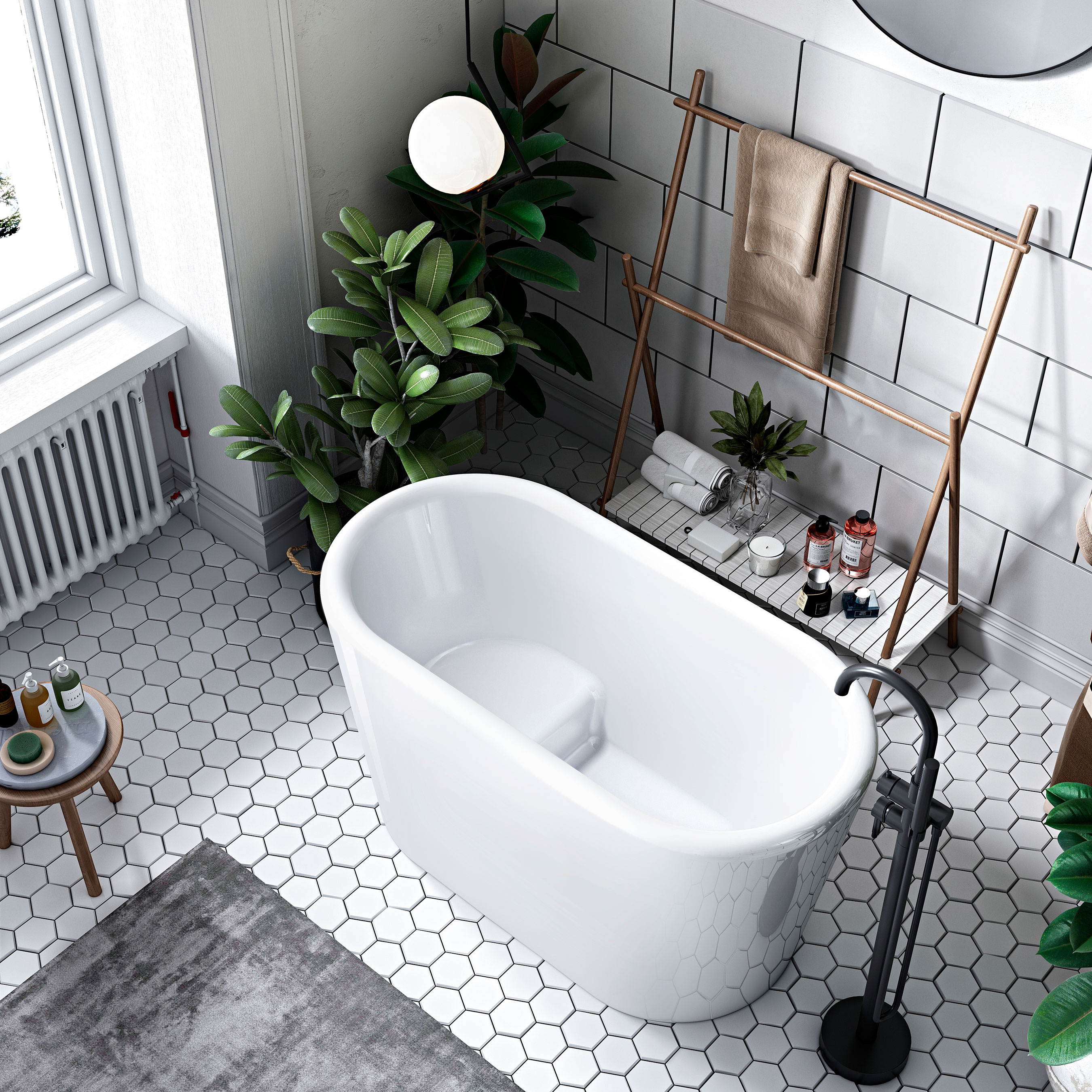 Sittbadkar Bathlife Ideal Fristående Vit