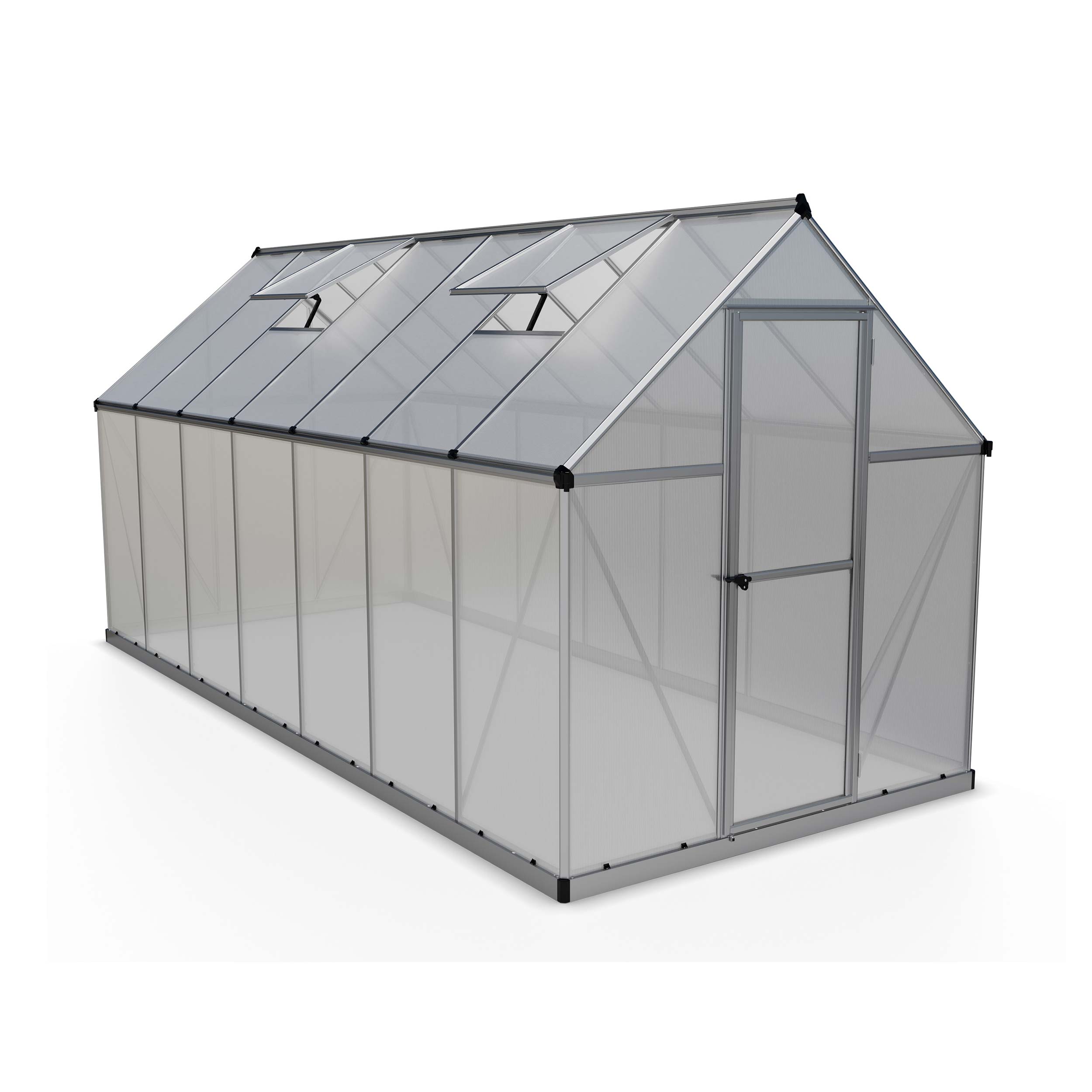 Växthus gop Mythos, Aluminiumstomme med UV-Skyddade Polykarbonatskivor, 7,9 m²