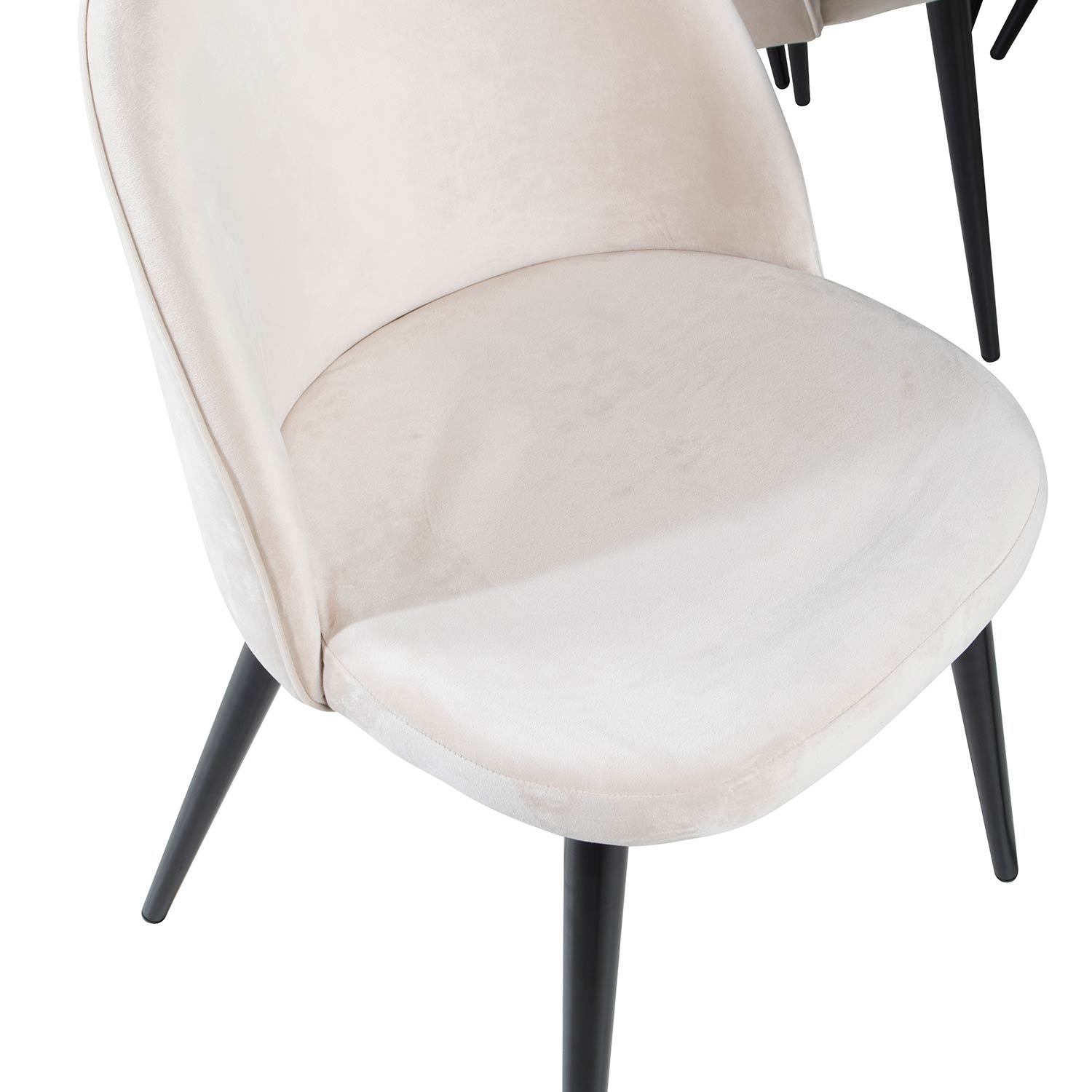 Matgrupp Venture Home Gold med 6 Velvet Stolar