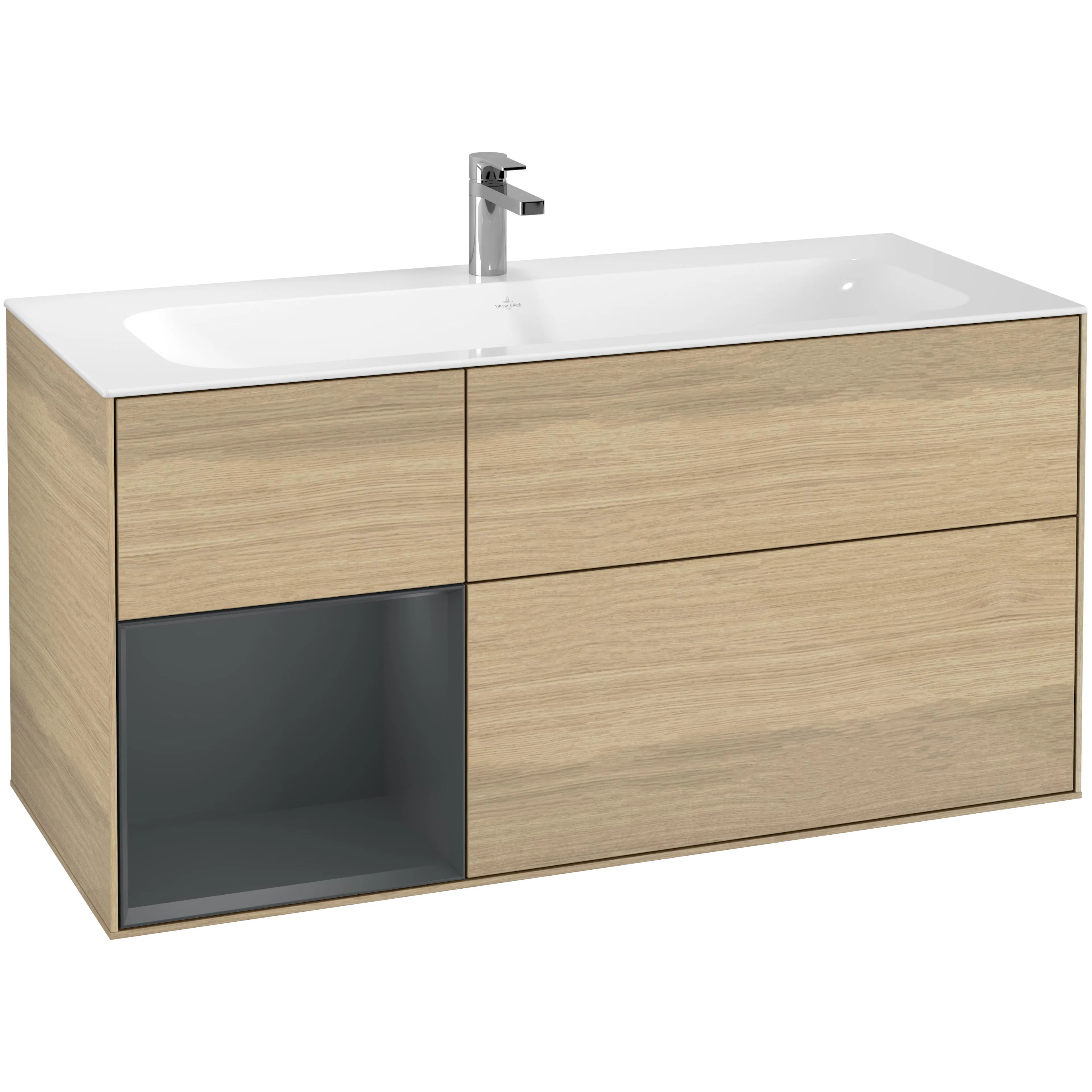 Tvättställsskåp Villeroy & Boch Finion med 3 Lådor och Hylla för Inbyggt Tvättställ