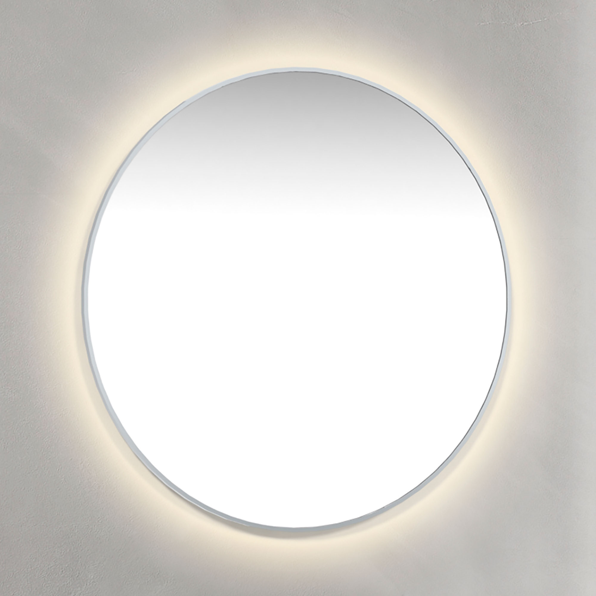 Spegel Macro Design Crown Ambilight Rund Med Ram