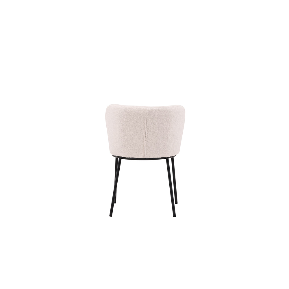 Matstol Venture Home Edina Vit Stol i Boucle 2 st