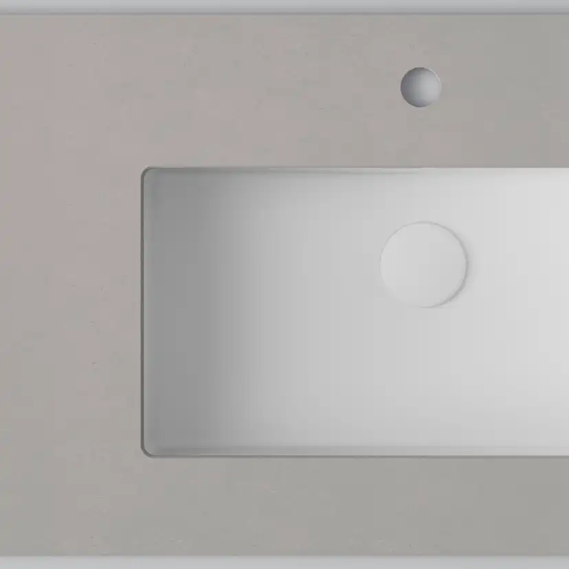 Bänkskiva INR Wave med 2 Tvättställ och hål för Blandare