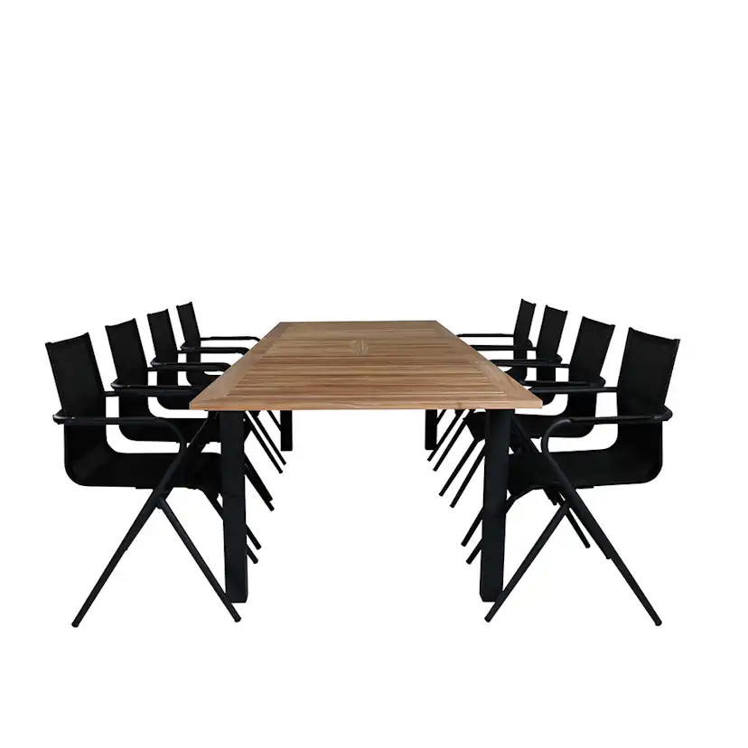 Matgrupp Venture Home Perla med 8 Aspen Matstolar