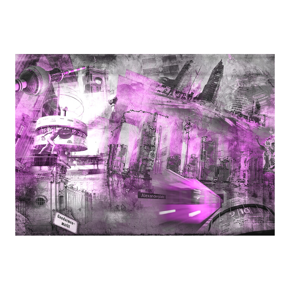 Fototapet Arkiio Berlin Kollage Violett