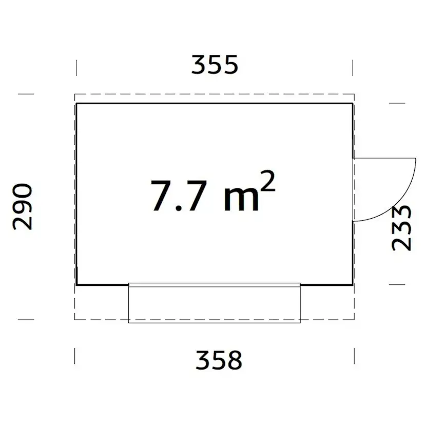 Kiosk Palmako Kira 8,2 m2 (inv. 7,7 m2)