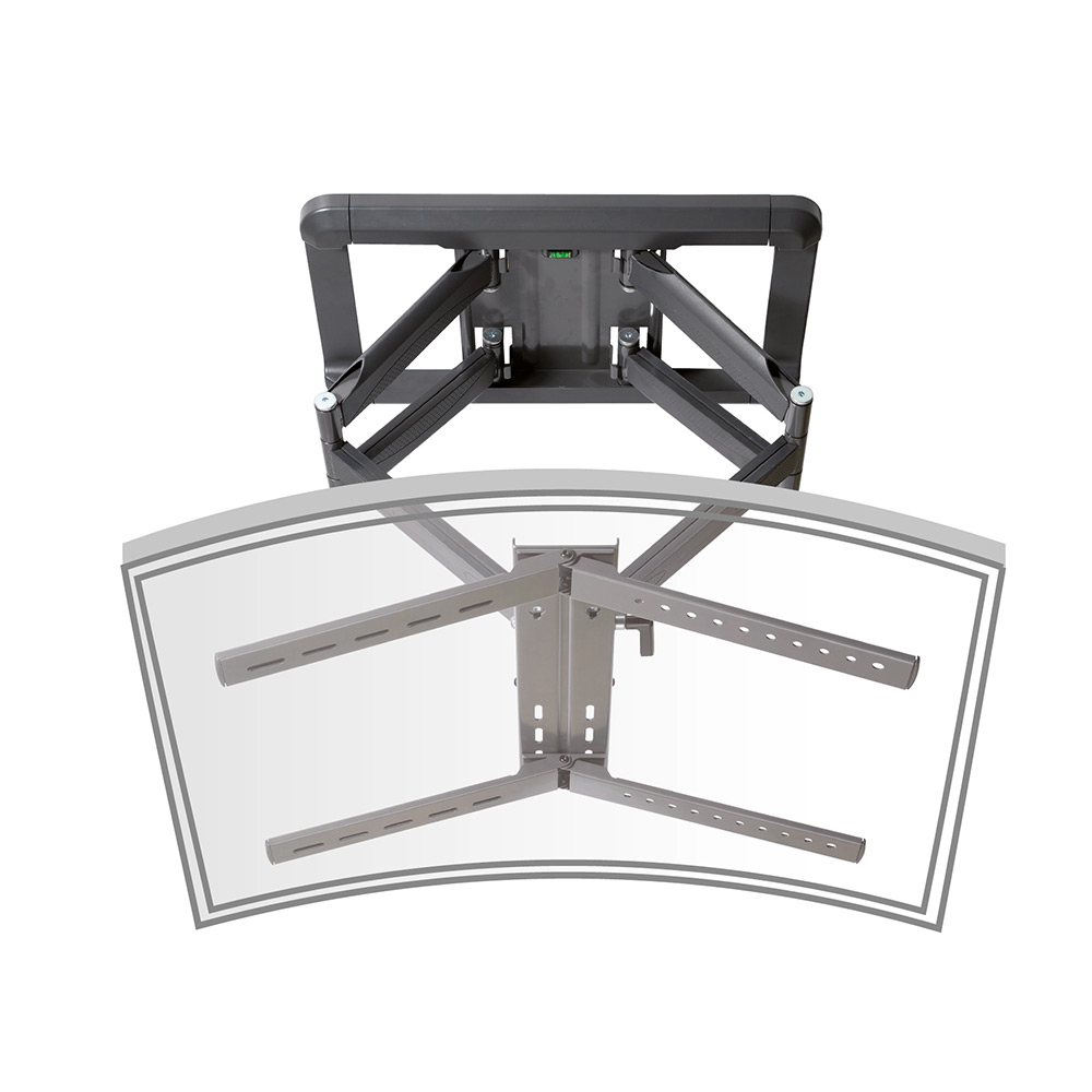 Väggfäste Vivanco 2-arm Curved Större Än 85 tum/60 kg Full motion