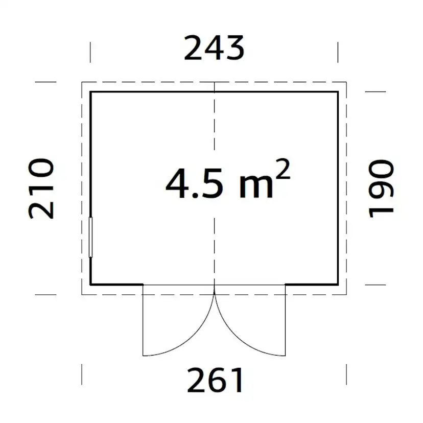 Förråd Palmako Dan 4,6 m2
