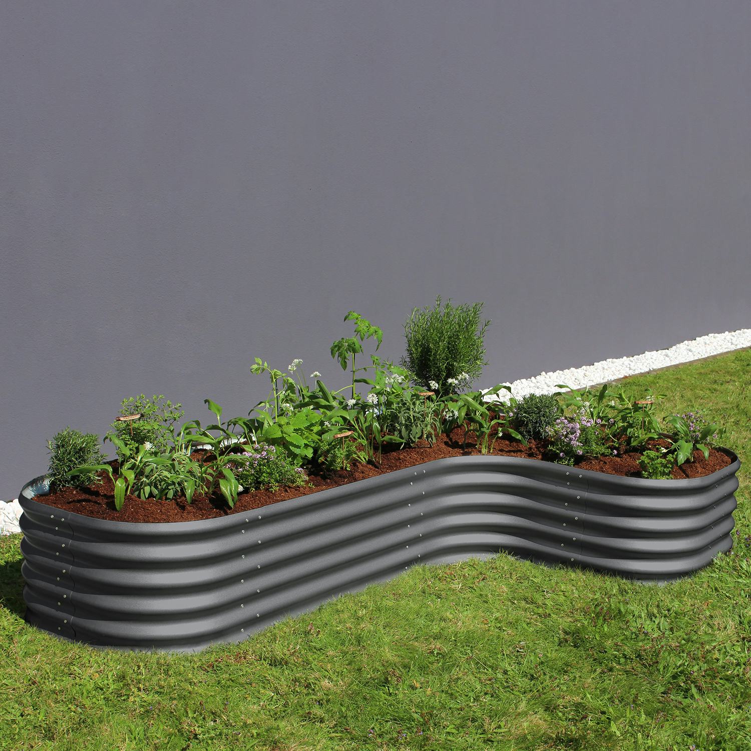 Odlingskant Vitavia Curve 401 Antracit