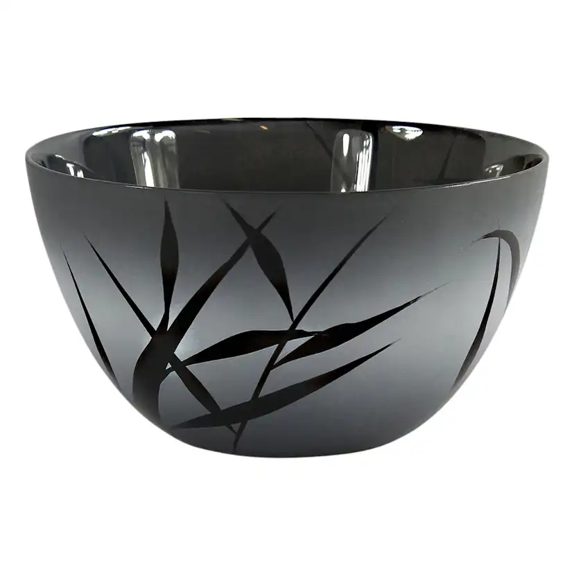 Nybro Crystal Skål Nebbioso grå115x210 mm Grå, 115x210 mm