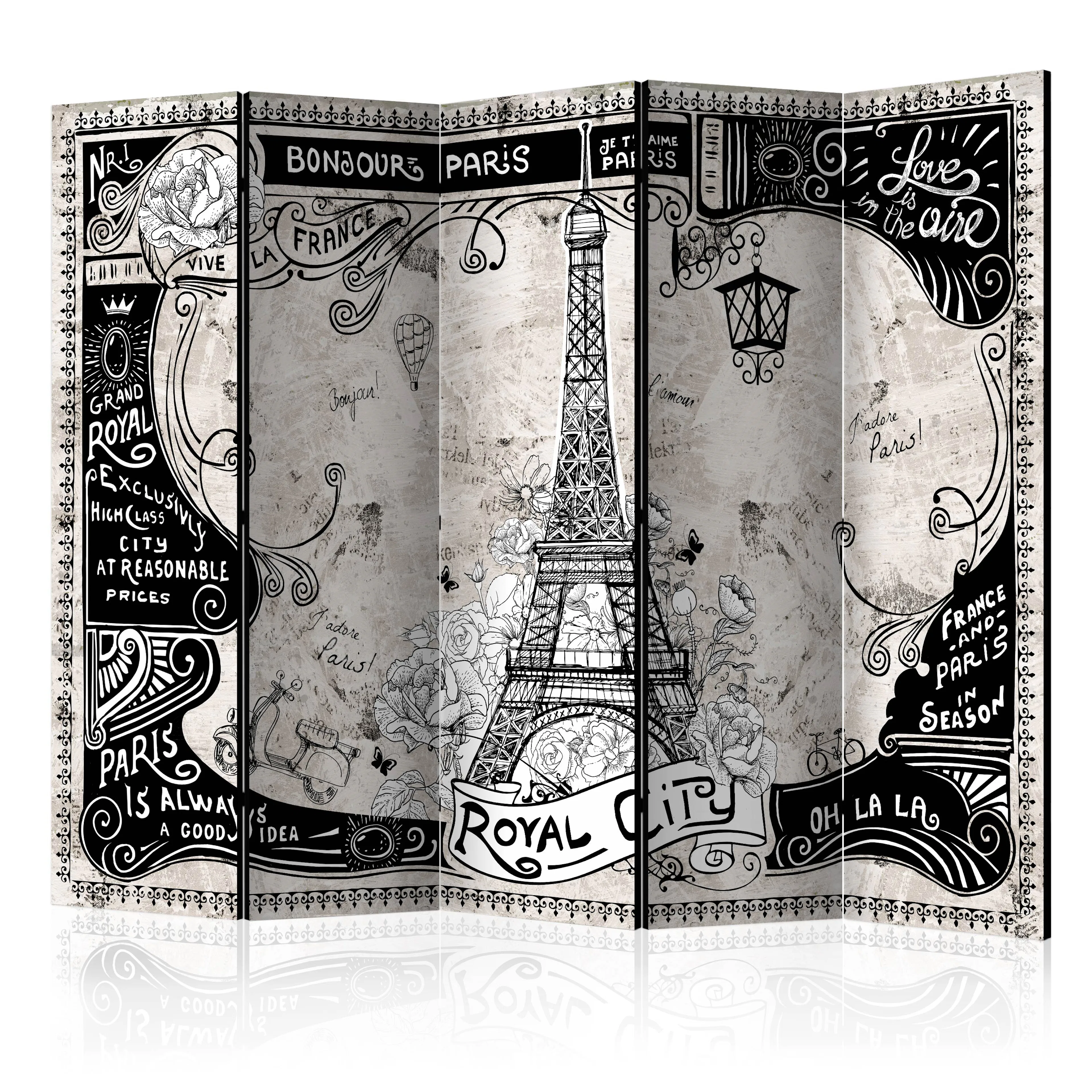 Rumsavdelare Arkiio Bonjour Paris II Eiffeltornet  225x172 cm
