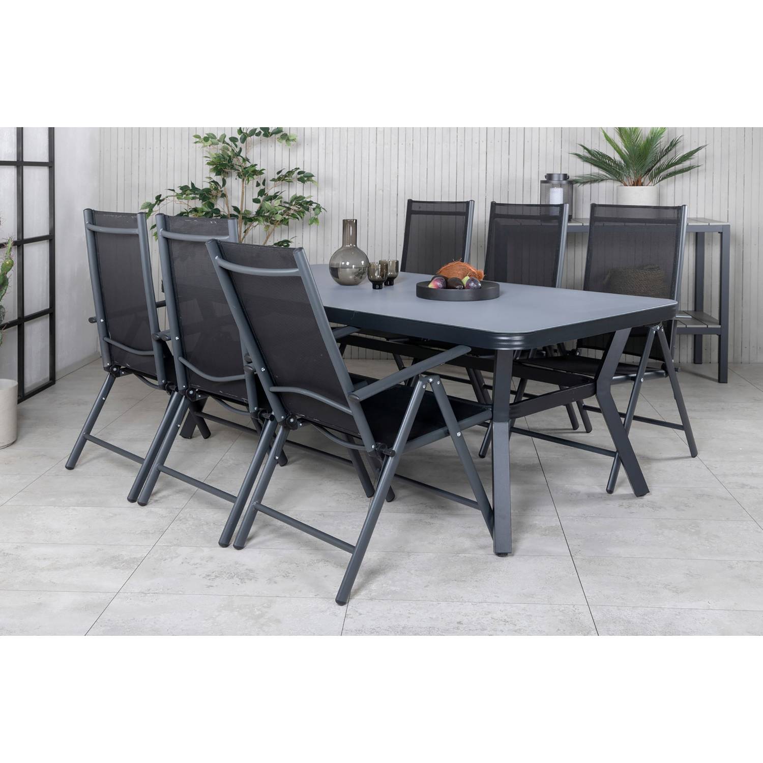 Matgrupp Venture Home Virya Matgrupp Utomhus 200cm med 6 Break Positionsstolar