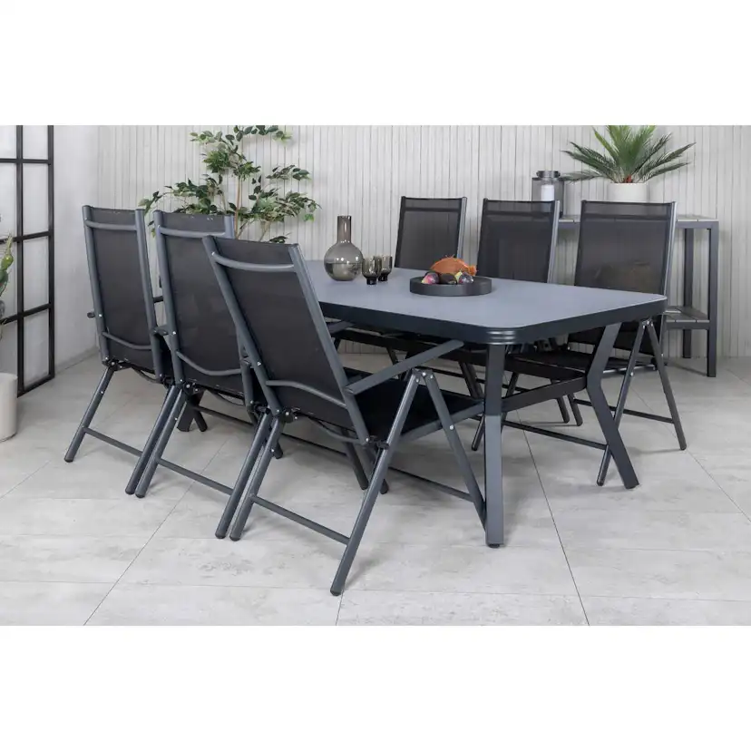 Matgrupp Venture Home Virya Matgrupp Utomhus 200cm med 6 Break Positionsstolar
