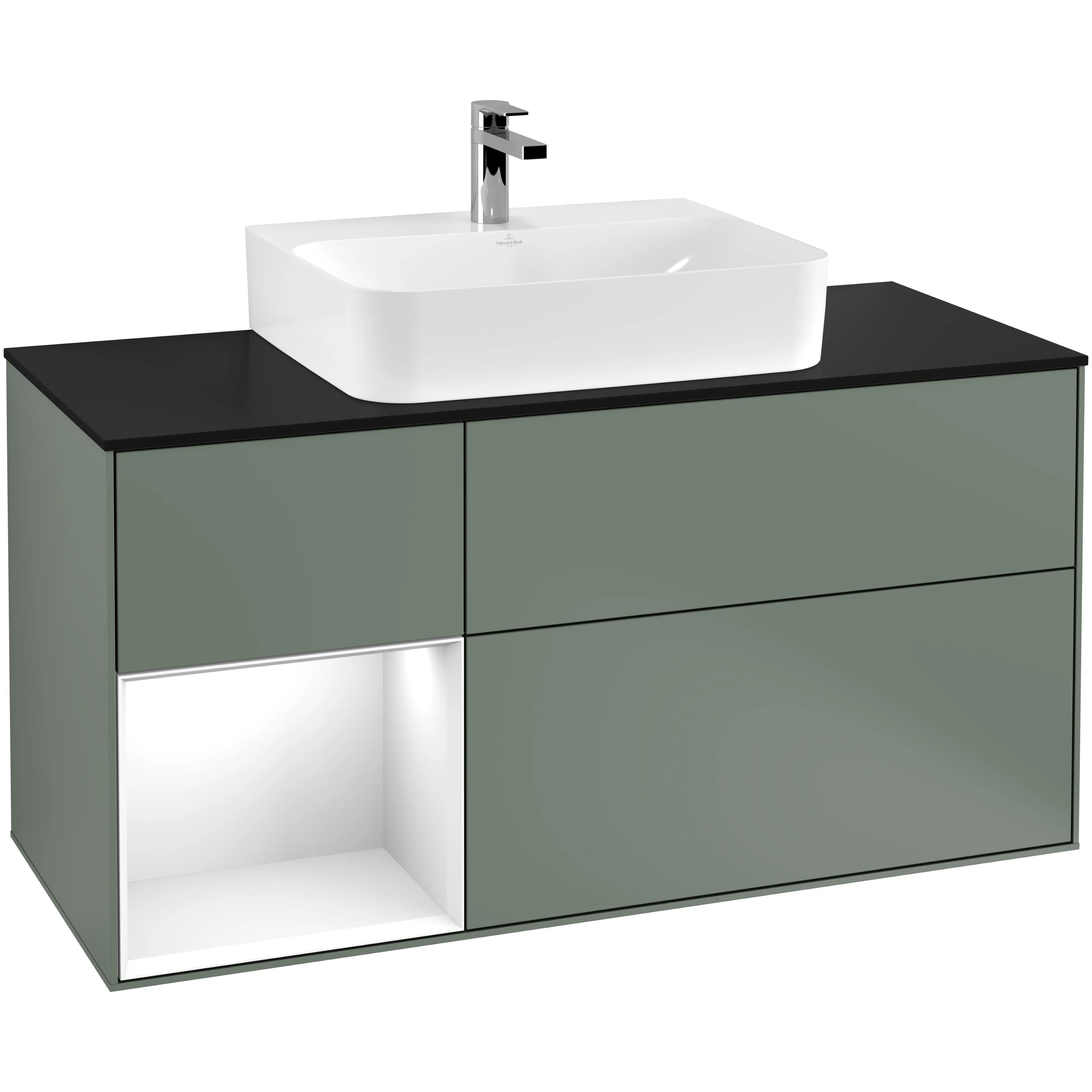 Tvättställsskåp Villeroy & Boch Finion med 3 Lådor Hylla och Bänkskiva för Centrerat Tvättställ