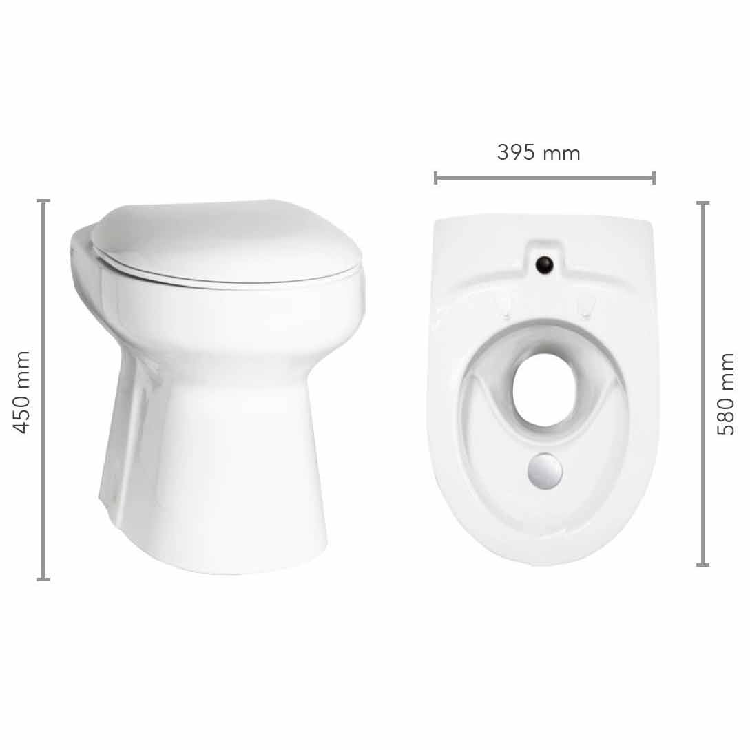 Fritidstoalett Wostman EcoDry Porslin för Fritidshus Paket med Box