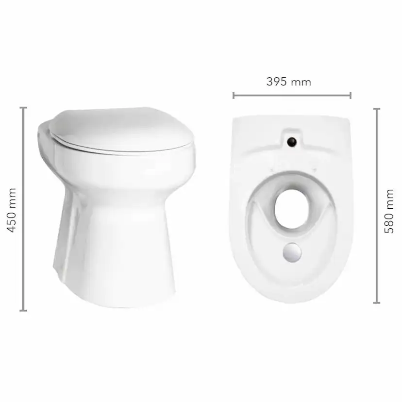 Fritidstoalett Wostman EcoDry Porslin för Fritidshus Paket med Box