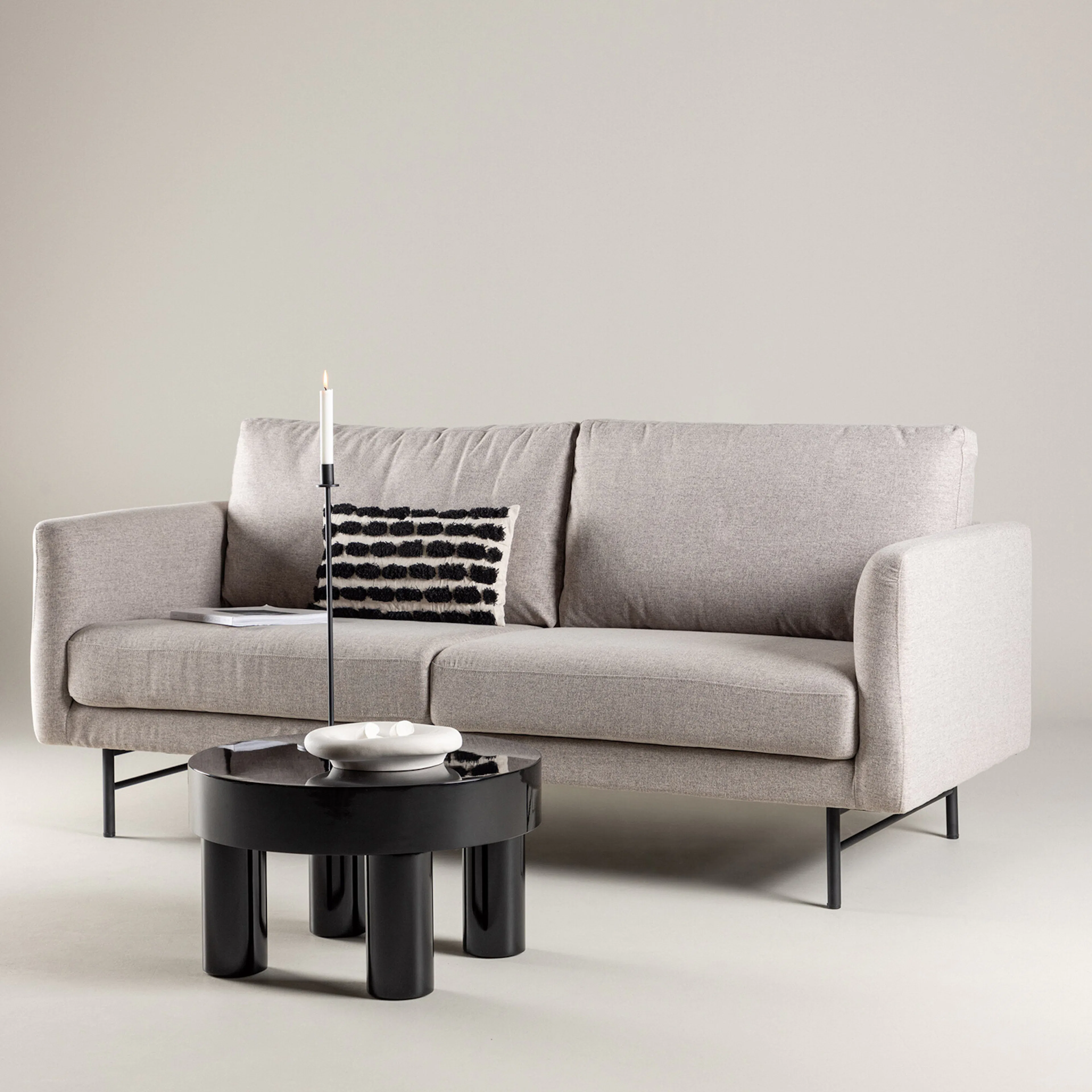 Sky 3-seat Sofa - Brown Melange / Brun Melange
