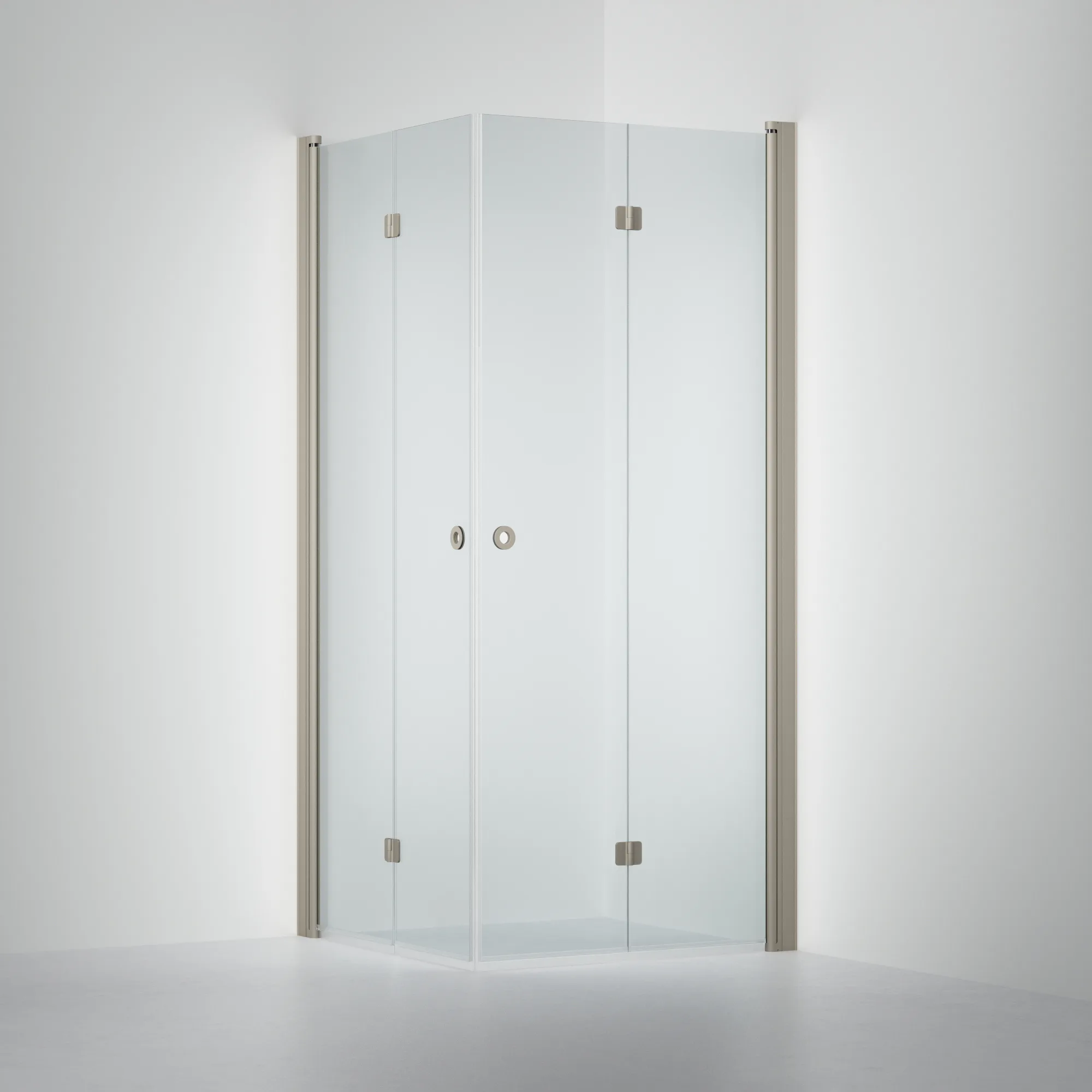 Duschvägg Linc Angel Flex, Clear, Stone, Vikdörr (V) 700 mm Stenprofil, Vik (V) 700 mm x Vik (H) 900 mm