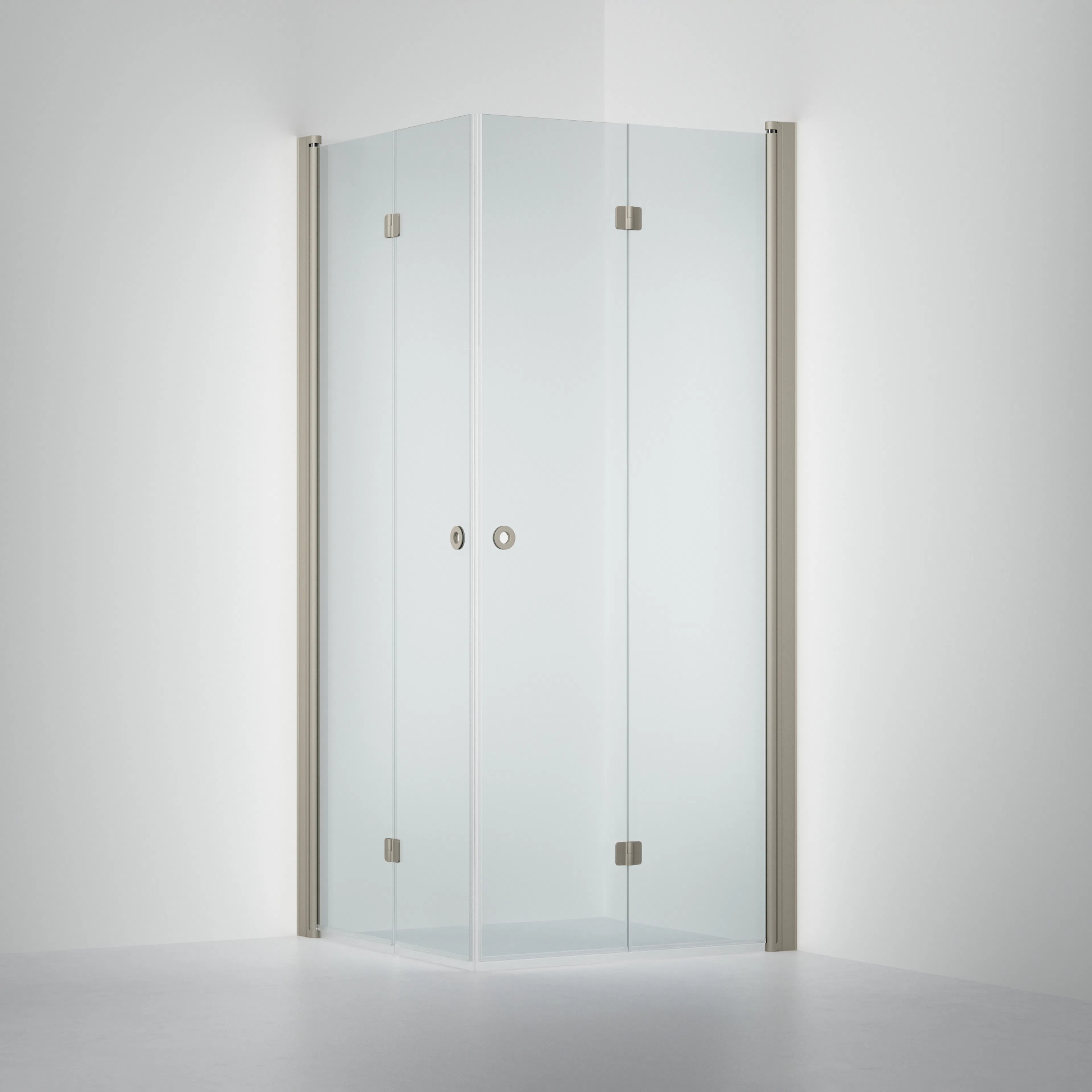 Duschvägg Linc Angel Flex, Clear, Stone, Vikdörr (V) 700 mm Stenprofil, Vik (V) 700 mm x Vik (H) 900 mm
