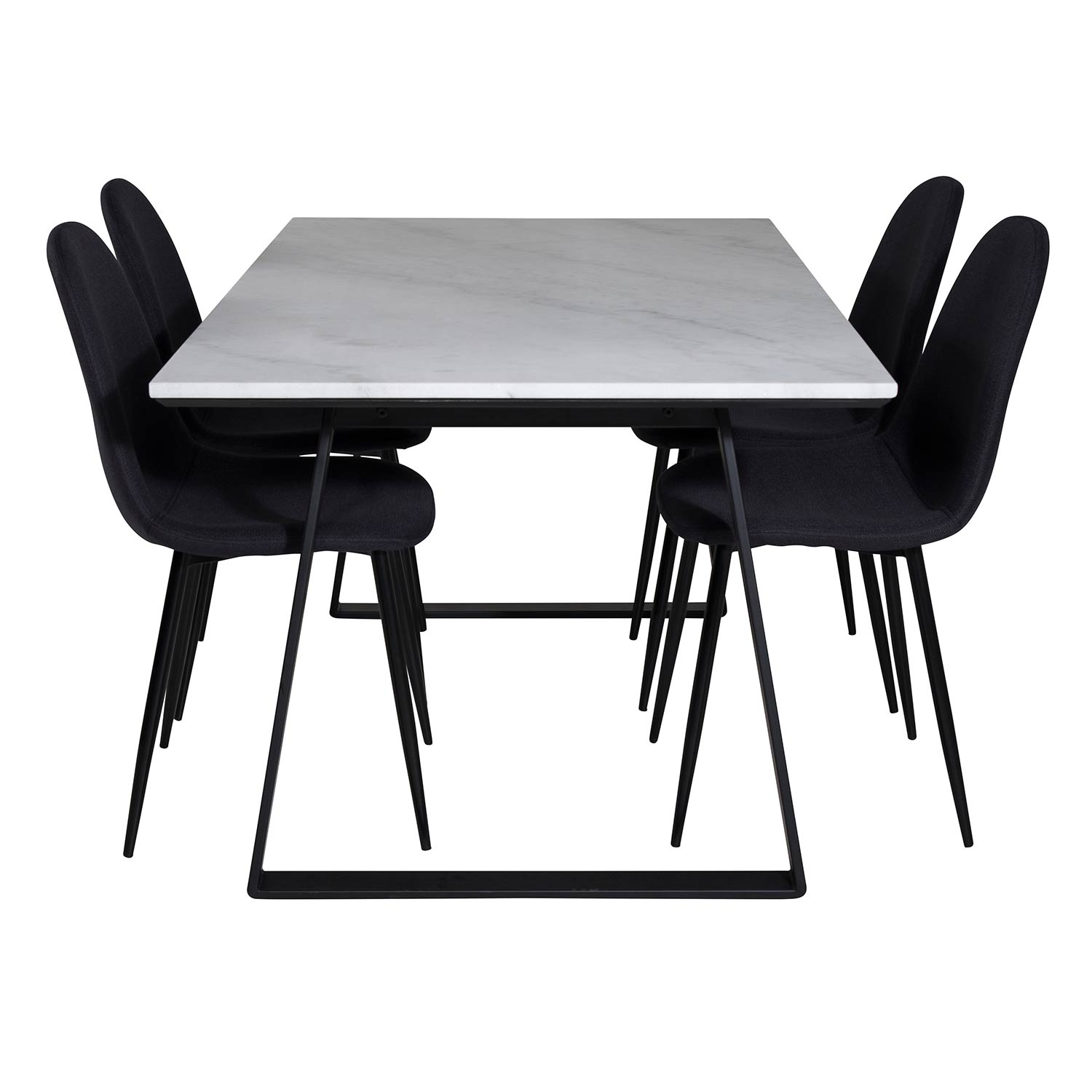 Matgrupp Venture Home Estelle 140 med 4 Pobbie Stolar PolyEstelletyg