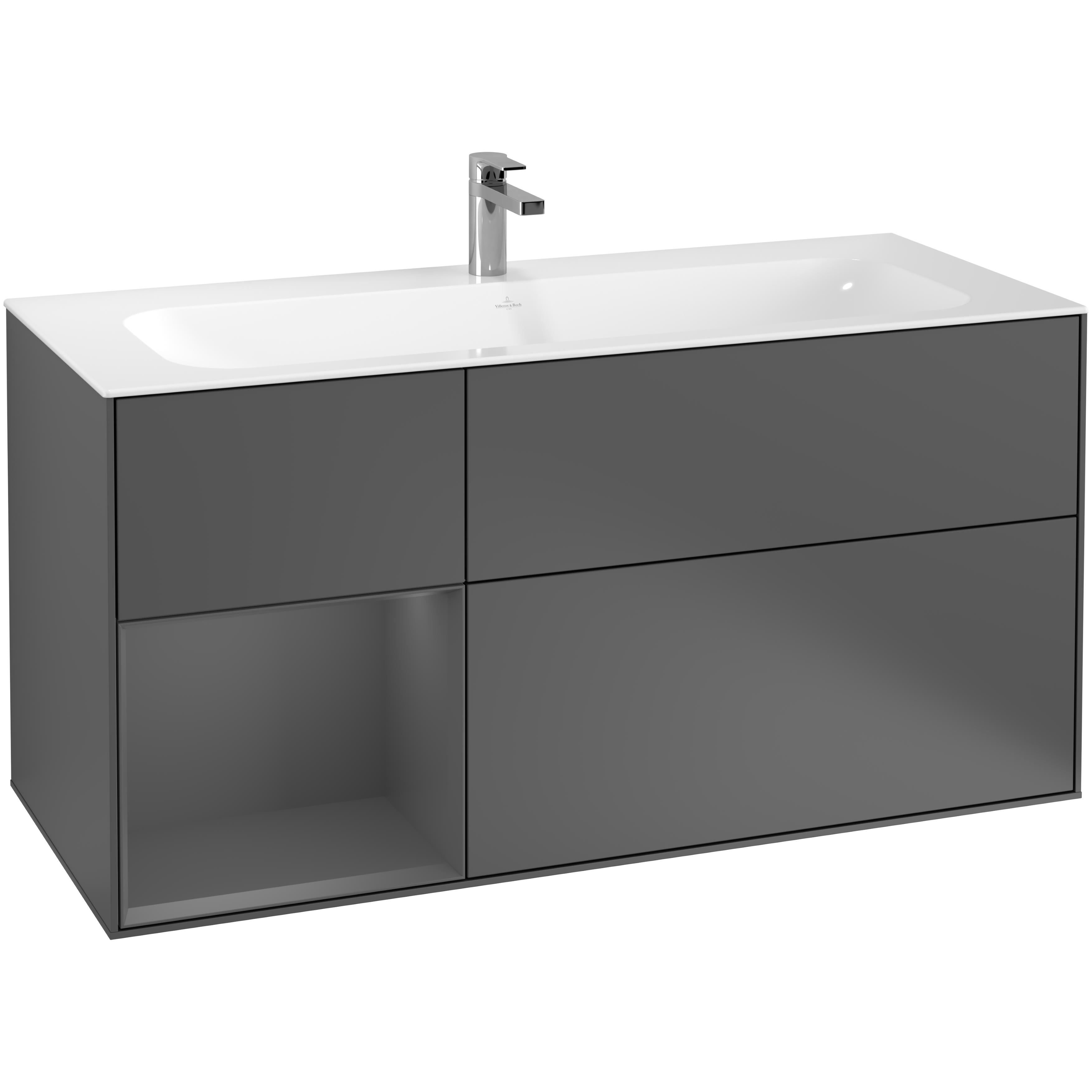Tvättställsskåp Villeroy & Boch Finion med 3 Lådor och Hylla för Inbyggt Tvättställ
