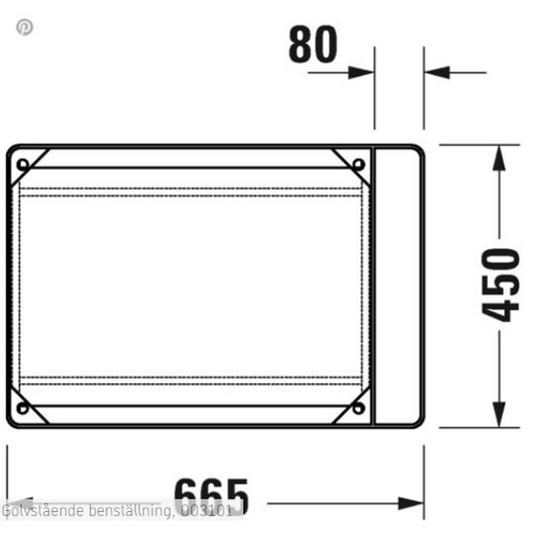 Benställning Duravit DuraSquare Golvstående till Tvättställ